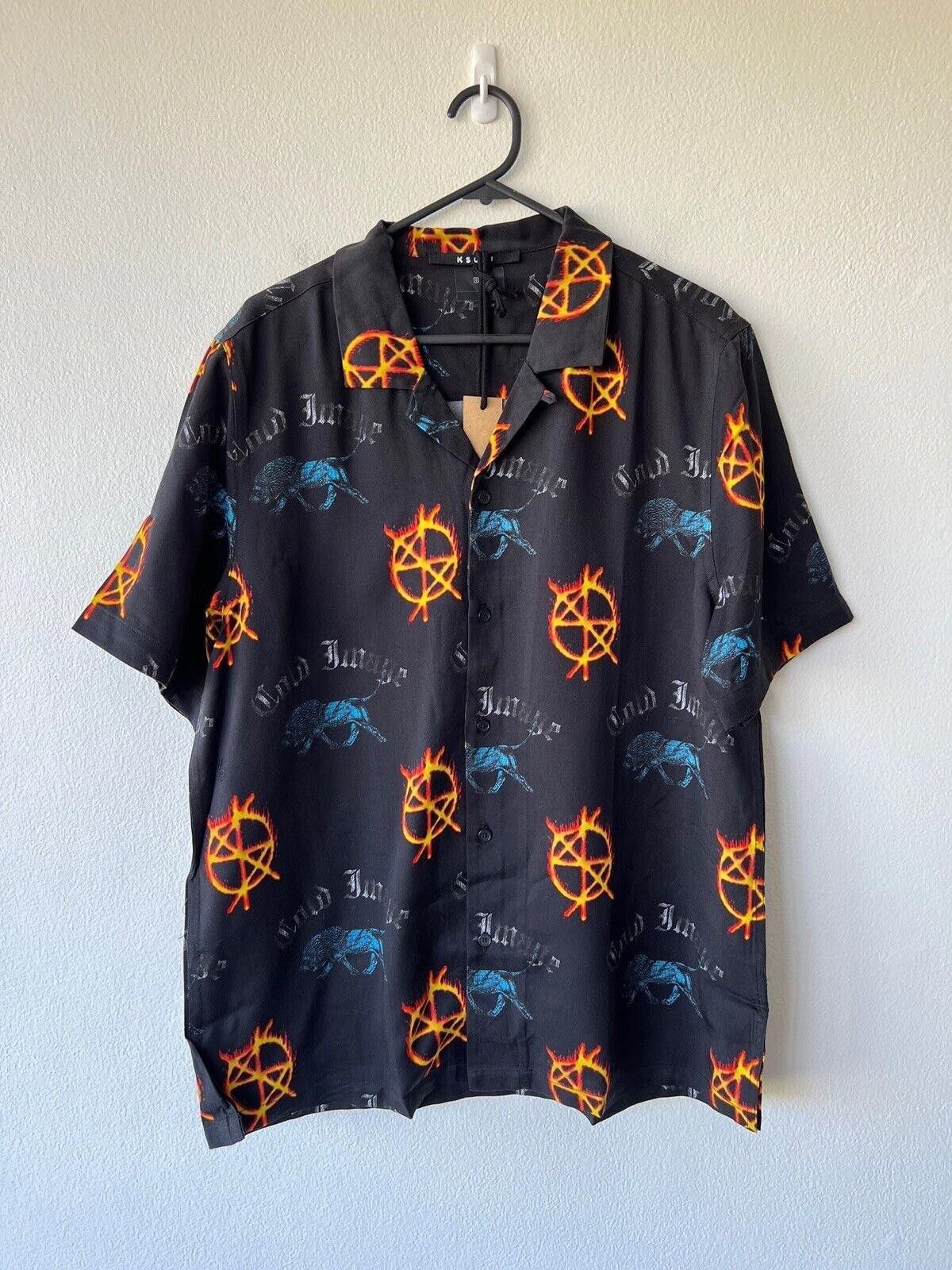 Ksubi new ksubi medium m shirt top resort black cold fire Size US M / EU 48-50 / 2 - 1 Thumbnail