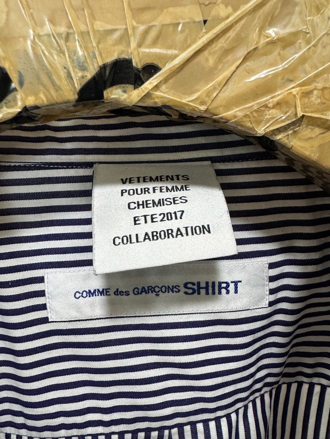 Comme des Garcons SHIRT × Vetements VETEMENTS COMME des GARCONS 17SS striped shirts Demna SS17 Size US L / EU 52-54 / 3 - 3 Thumbnail
