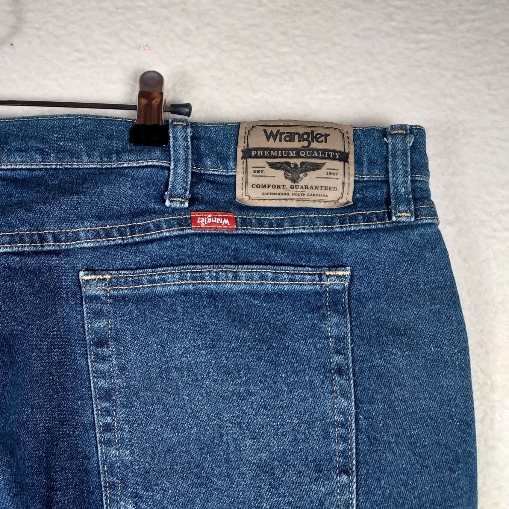 Wrangler Wrangler Five Star Relaxed Fit Jeans Mens 46x30 Stretch Denim NWT Blue 5-Pocket Logo Straight Jeans Mens LGE40 Size US 30 / EU 46 - 3 Thumbnail