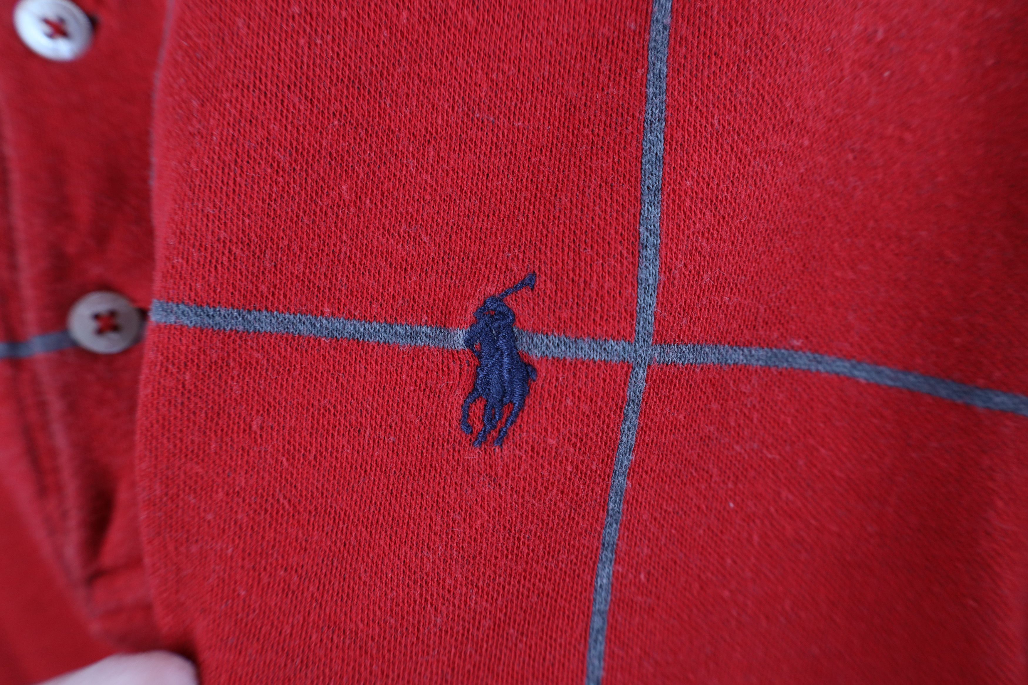 Ralph Lauren Vintage 90s Ralph Lauren Cotton Touch Polo Shirt Red Plaid Size US S / EU 44-46 / 1 - 4 Thumbnail