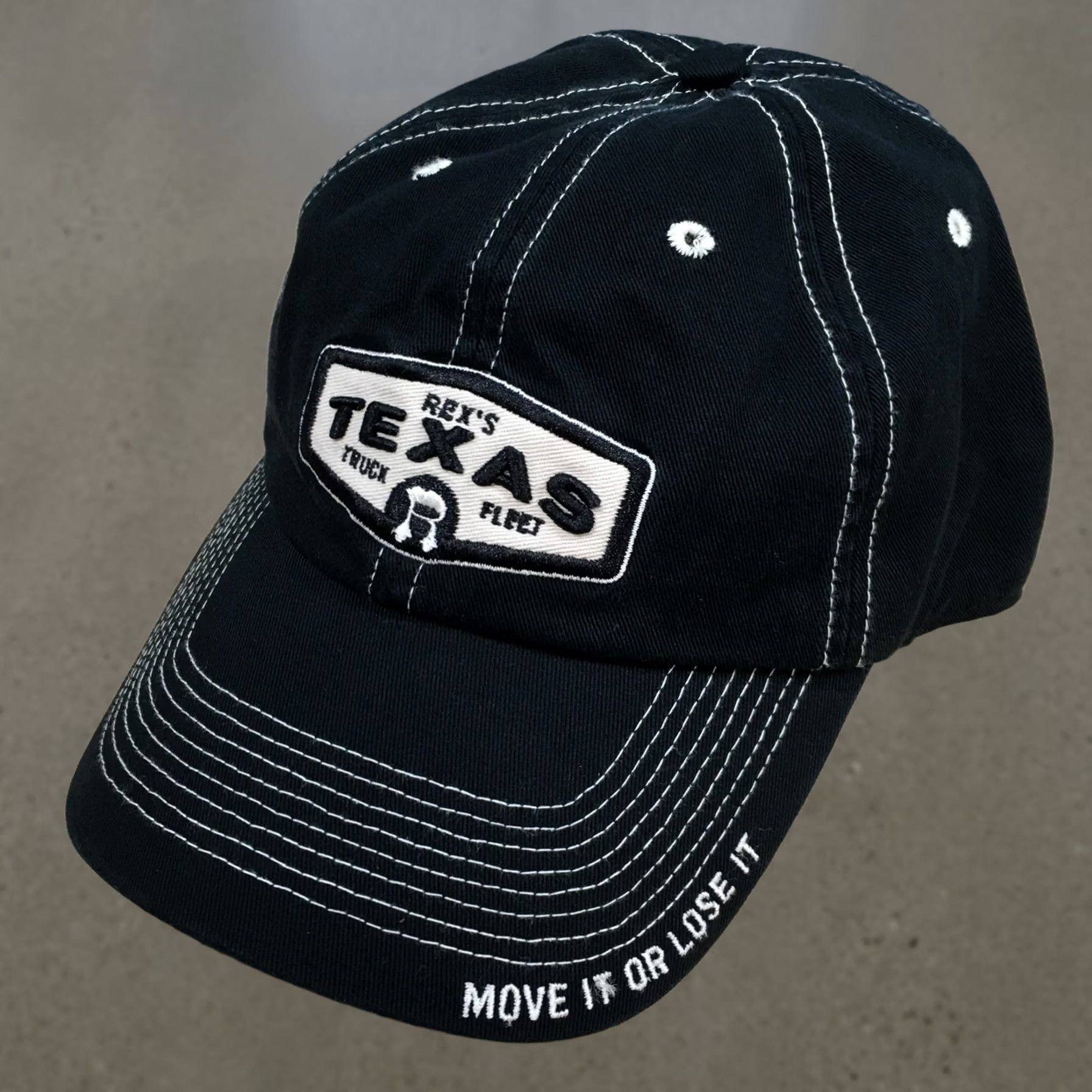 Vintage Arizona Baseball Cap Rex Texas Truck Fleet Unisex Black OS Embroidered Logo Size ONE SIZE - 1 Thumbnail
