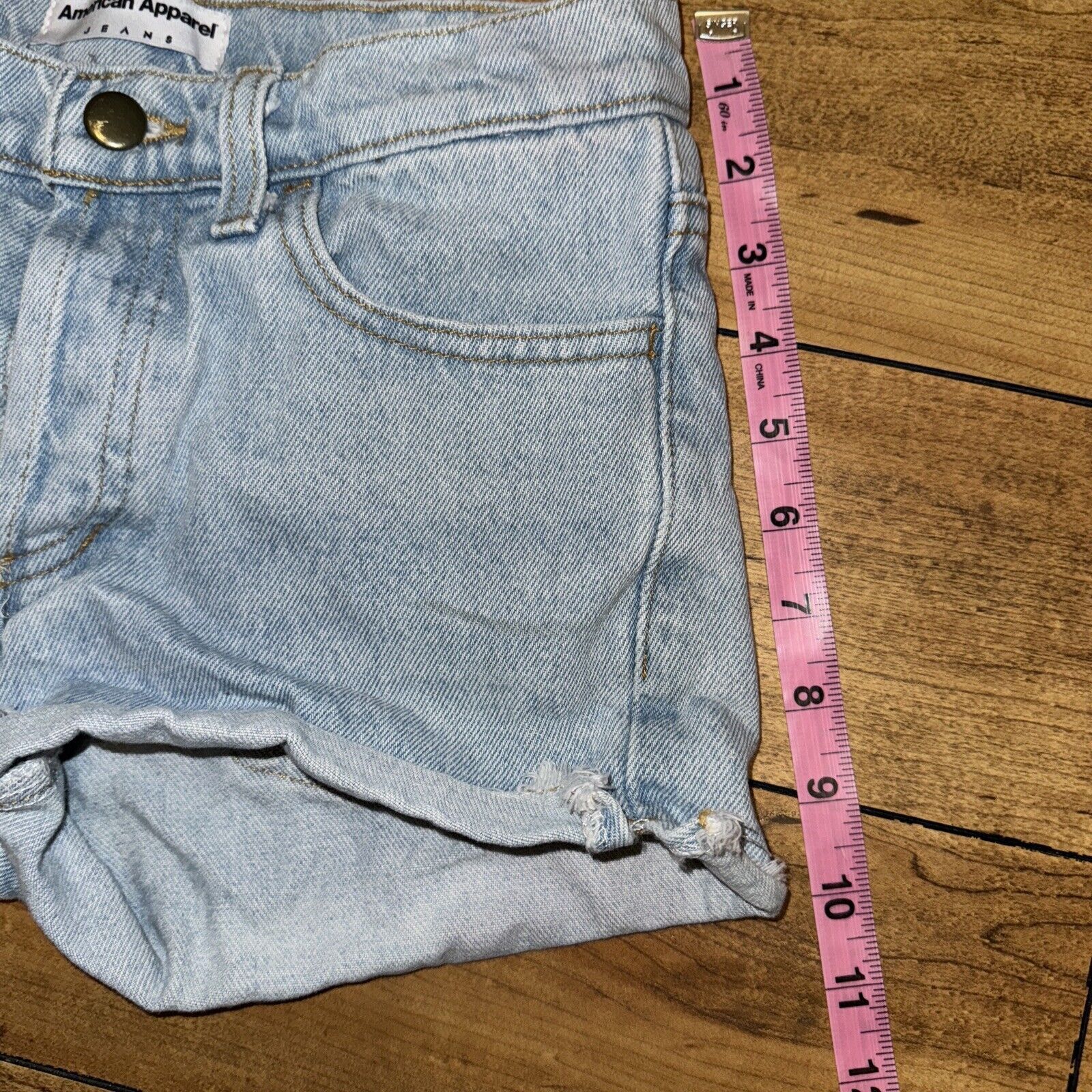 American Apparel × Grunt Style × Vintage American Apparel Short Shorts Denim Light Blue Size 26 Size US 26 / EU 42 - 3 Thumbnail