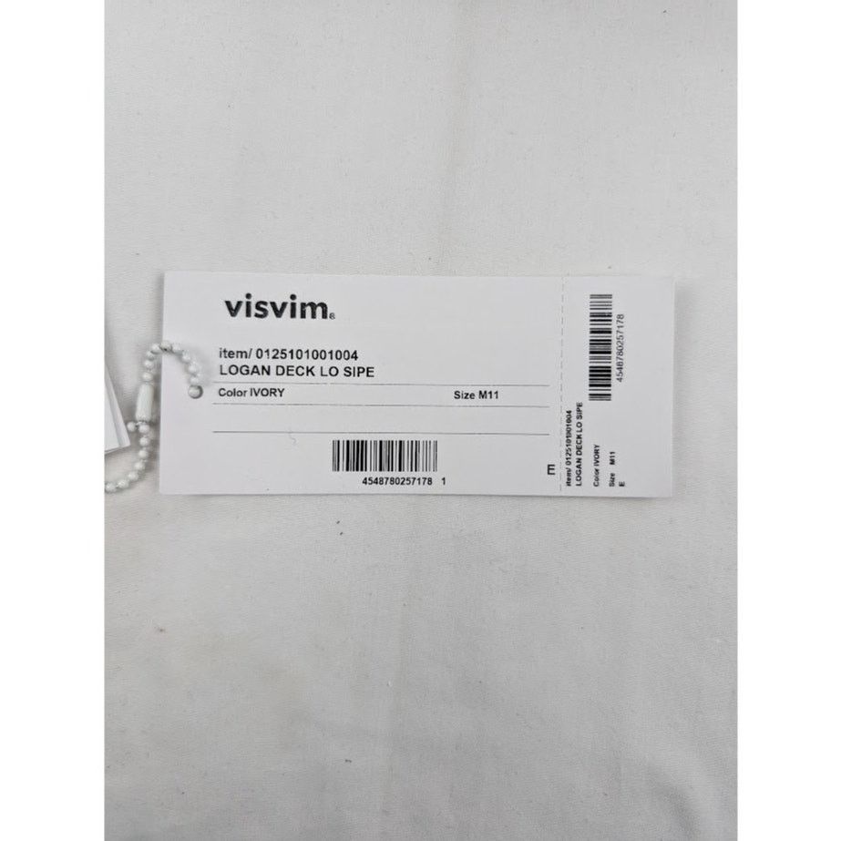 Visvim o1rshd1 Logan Deck Lo Sipe Sneakers in Ivory Size US 11 / EU 44 - 22 Thumbnail