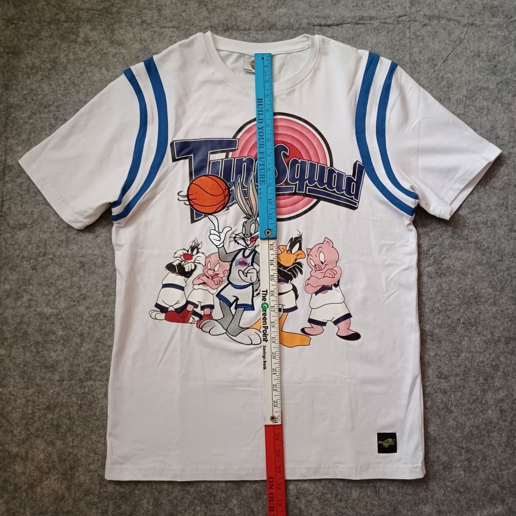 Vintage Space Jam Mens T Shirt Medium White Original Tune Squad Logo Short Sleeve Size US M / EU 48-50 / 2 - 7 Thumbnail