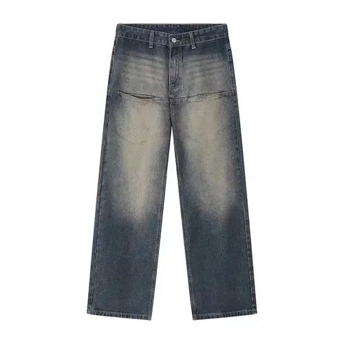 VIBE Retro distressed blue washed patchwork pocket jeans Size US 34 / EU 50 - 6 Thumbnail