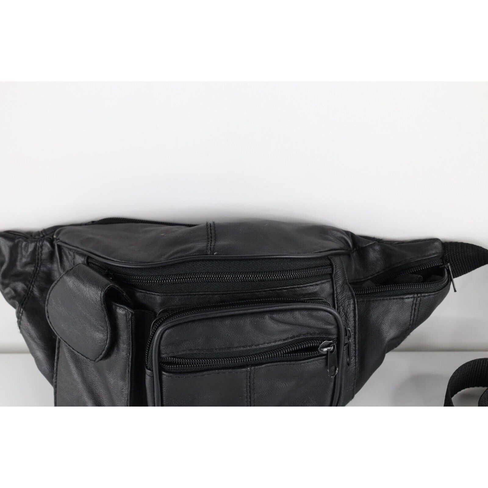 Vintage Vintage 90s Streetwear Leather Belted Festival Fanny Pack Size ONE SIZE - 3 Thumbnail