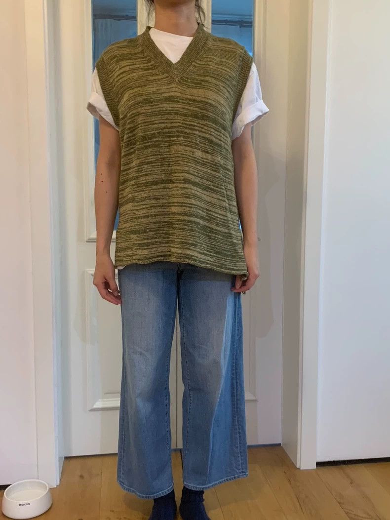 Nigel Cabourn Linen Cashmere Knit Vest - dmc