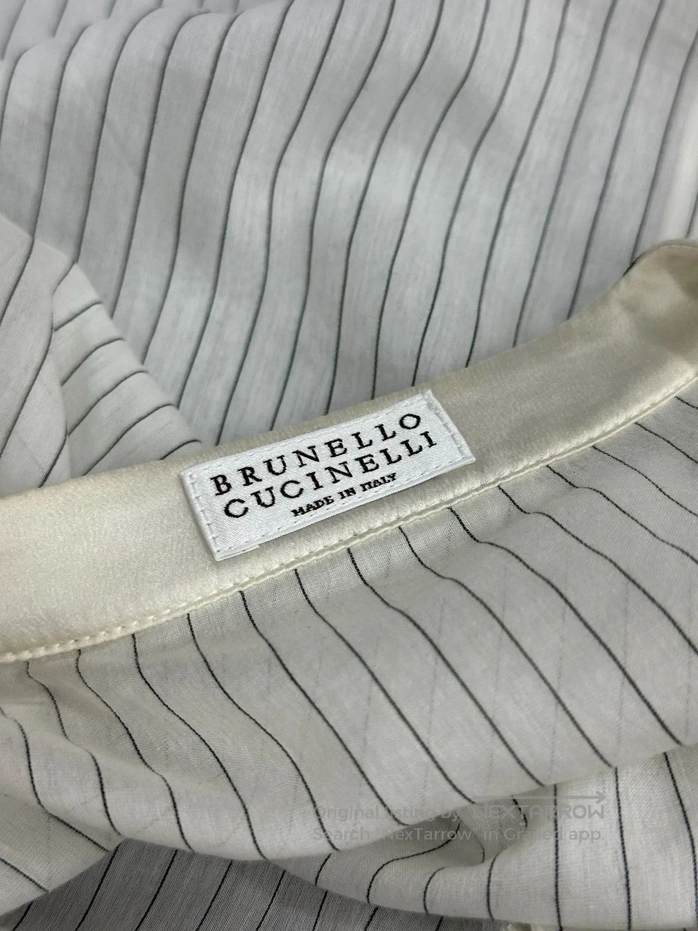 Brunello Cucinelli Brunello Cucinelli White Stripe Shirt. Size US S / EU 44-46 / 1 - 4 Thumbnail