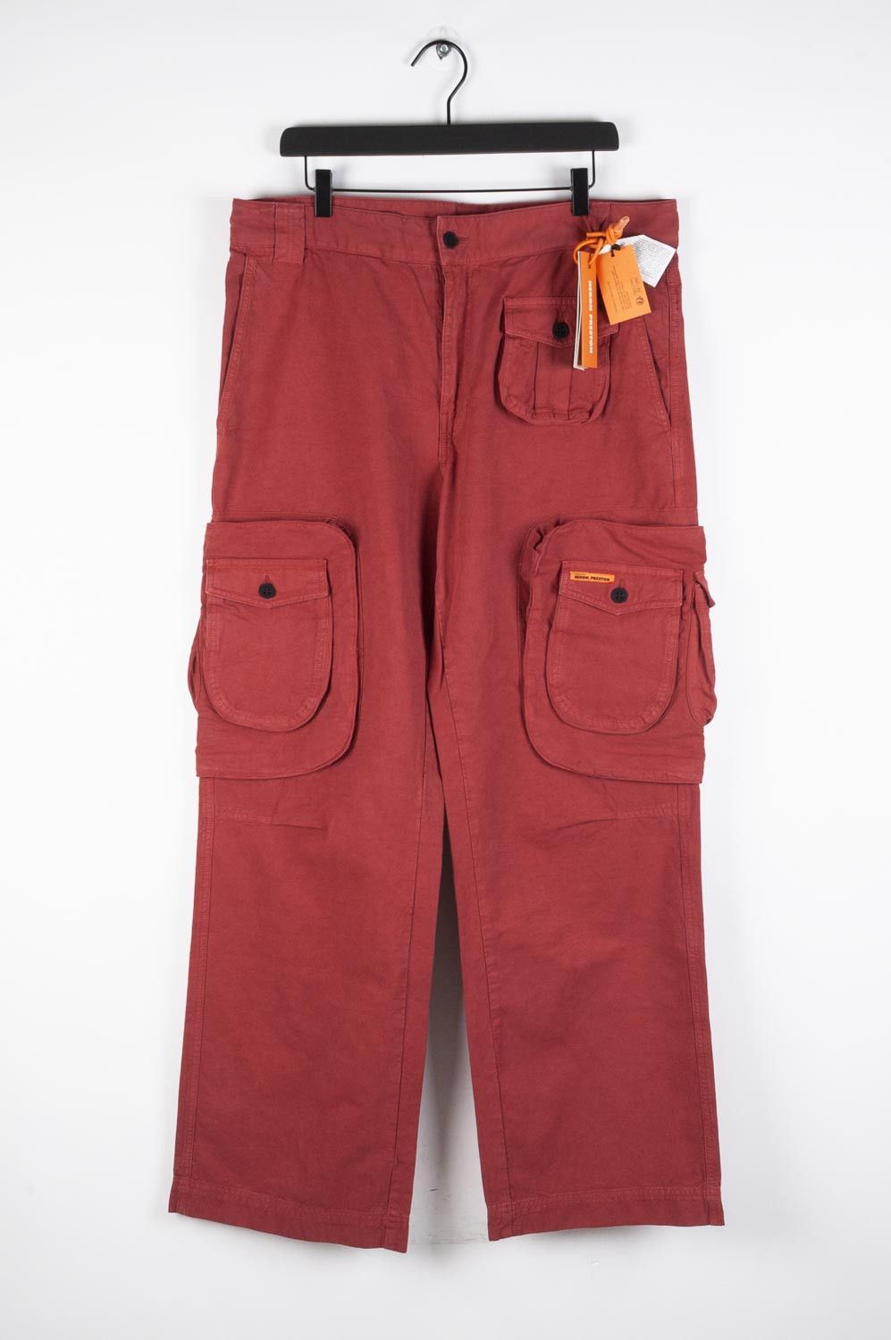image of New Heron Preston Men Cargo Pants Size XL Rrp495Eur H3842 in Red