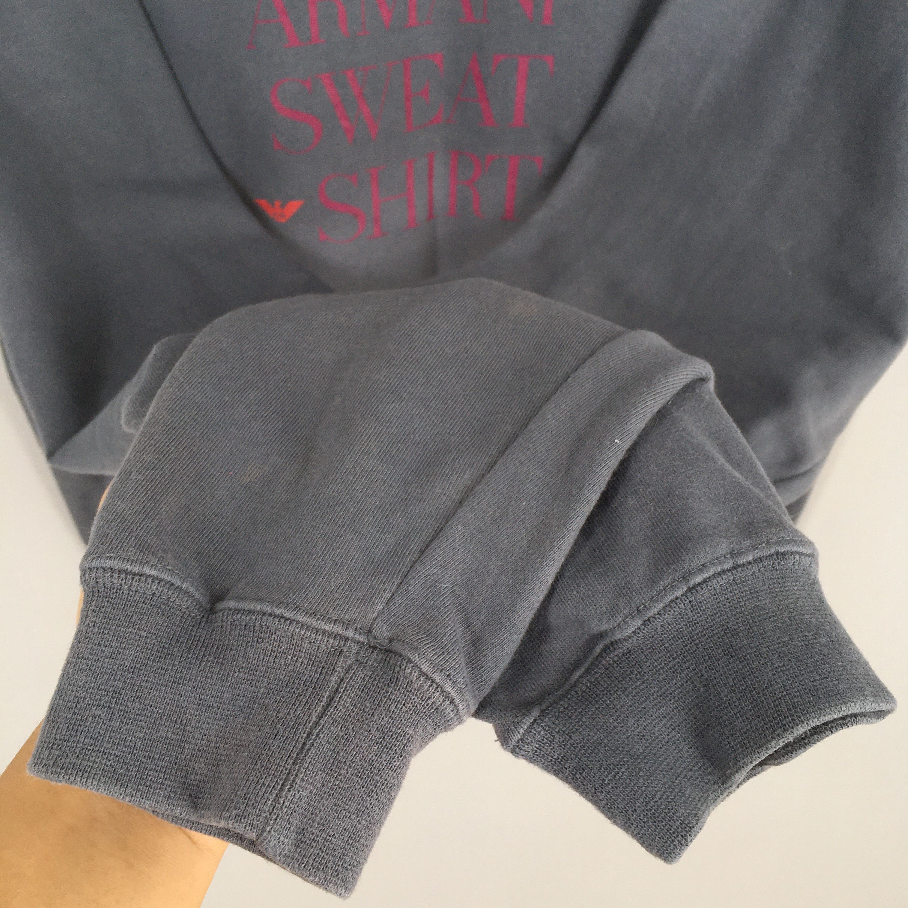 Armani × Designer × Vintage Vintage Emporio Armani Dark Gray Sweatshirt Large Size US L / EU 52-54 / 3 - 5 Thumbnail