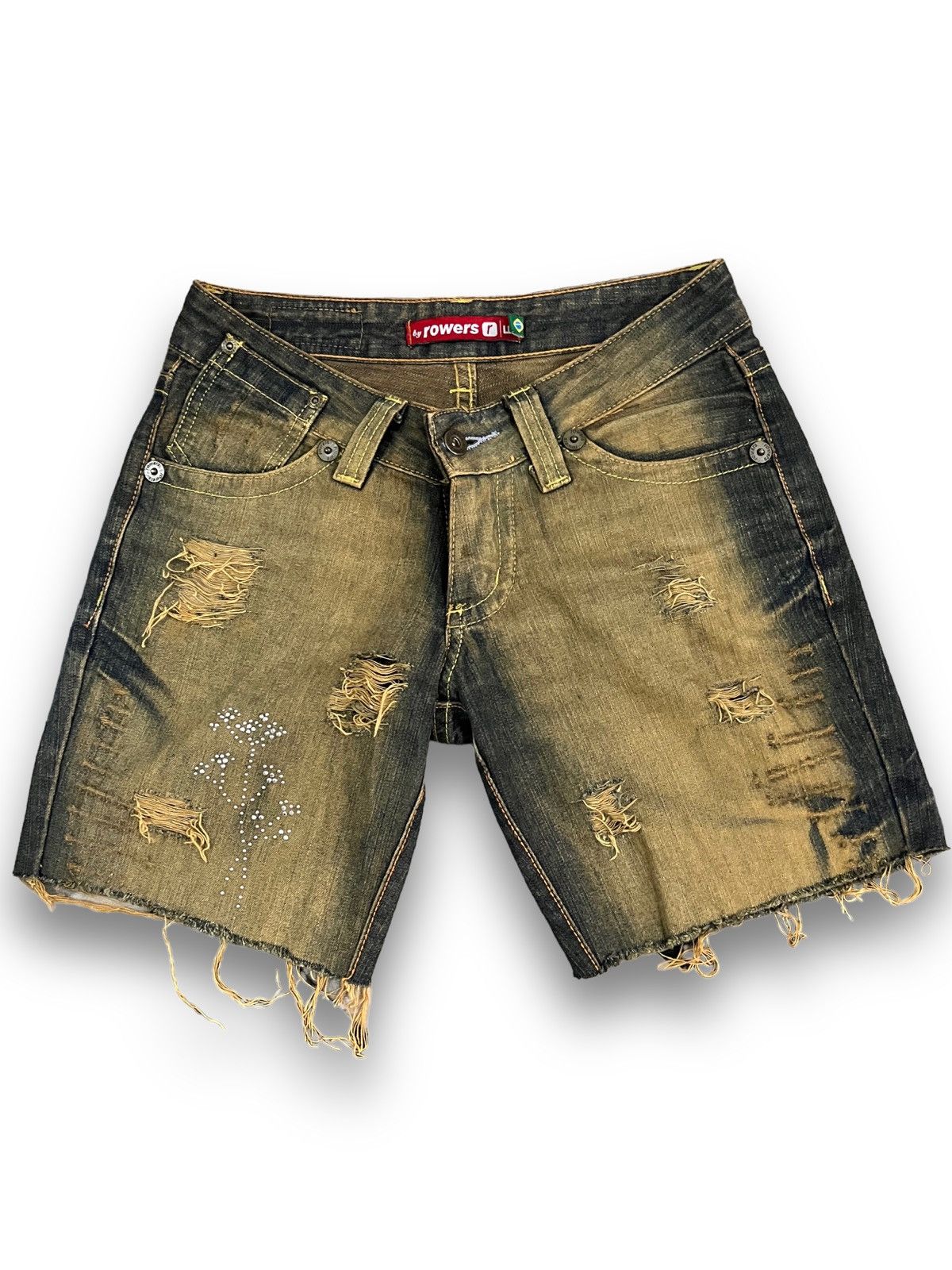 Vintage Rowers Short Distressed Denim Size 29" - 1 Thumbnail
