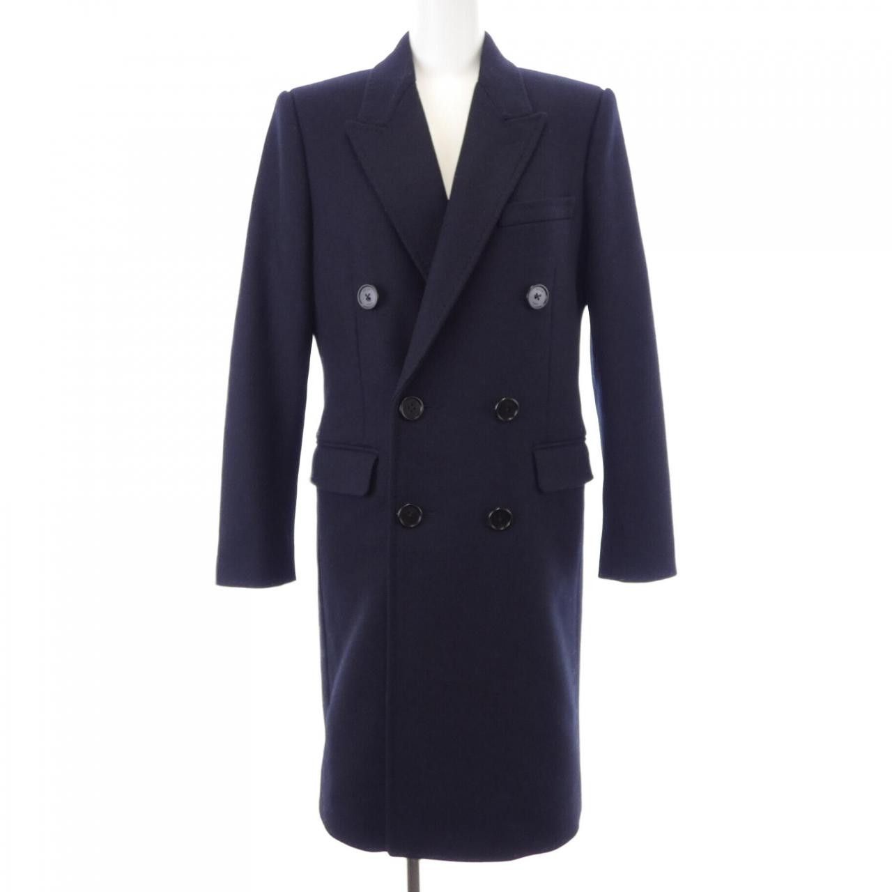 Celine Celine Double Breasted Chesterfield Wool Coat Textile Outerwear 2M072859C DUTY FREE for USA