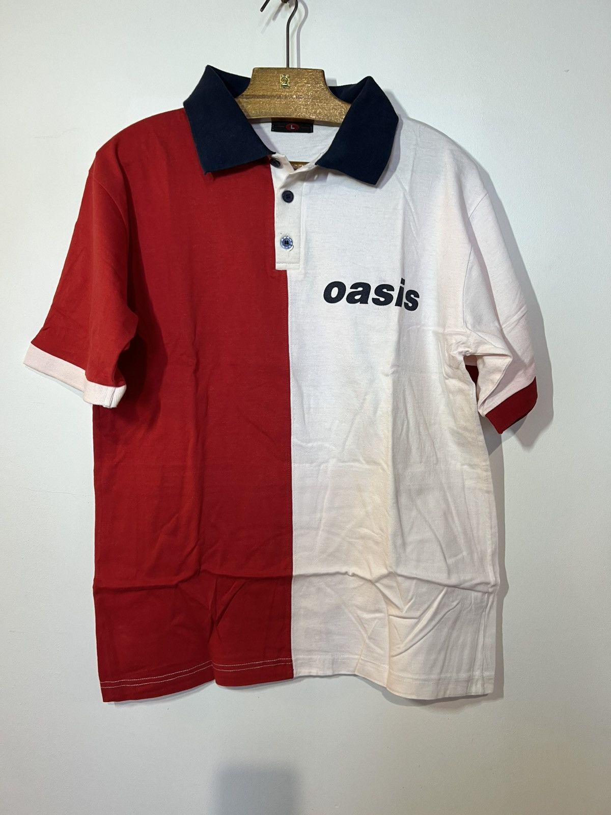 Band Tees Rare vintage polo shirt Oasis collar 1990s, UK Size US L / EU 52-54 / 3 - 1 Thumbnail