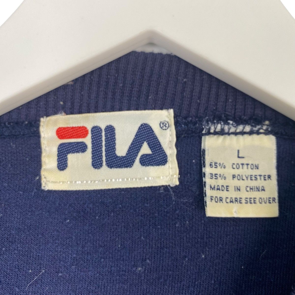 Fila × Vintage Vintage Fila Long Crewneck Sweatshirt Embroidered Blue SizeL Size US L / EU 52-54 / 3 - 5 Thumbnail