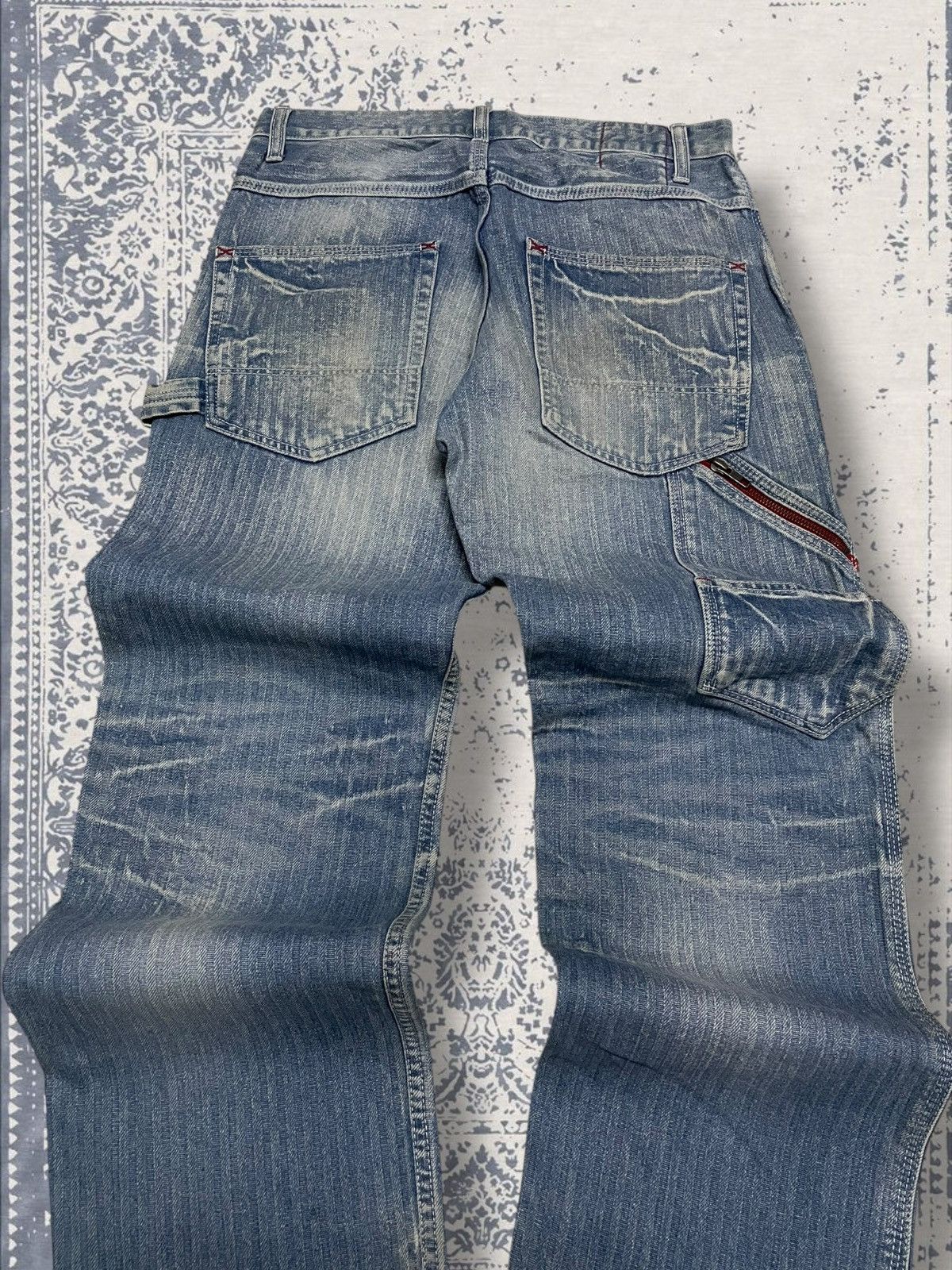 Designer × Japanese Brand × Vintage Vintage Japan Designer Rattle Trap Carpenter Mudwash Denim Size US 30 / EU 46 - 11 Thumbnail