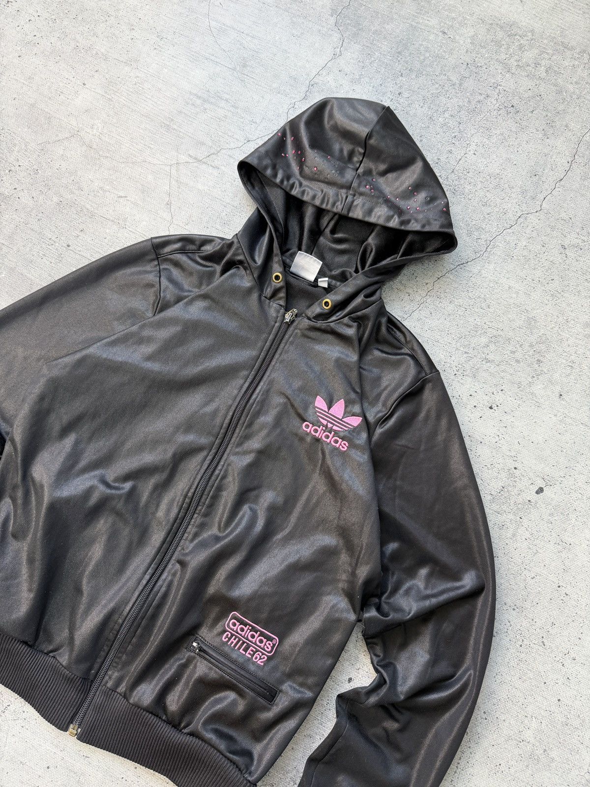 Adidas Adidas Chile 62 sherpa zip-up hoodie jacket shiny y2k 00s Size S / US 4 / IT 40 - 2 Thumbnail