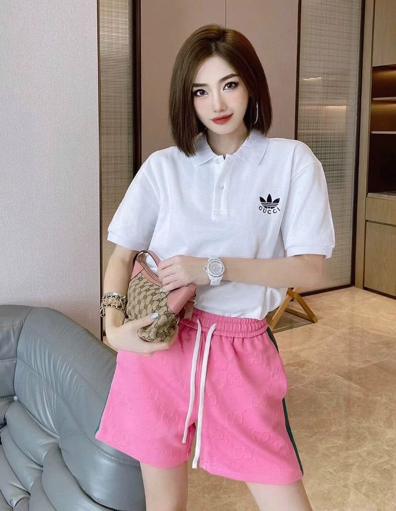 Gucci Gucci SizeXS Pink logo embossed drawstring casual shorts Size 25" / US 0 / IT 36 - 9 Thumbnail