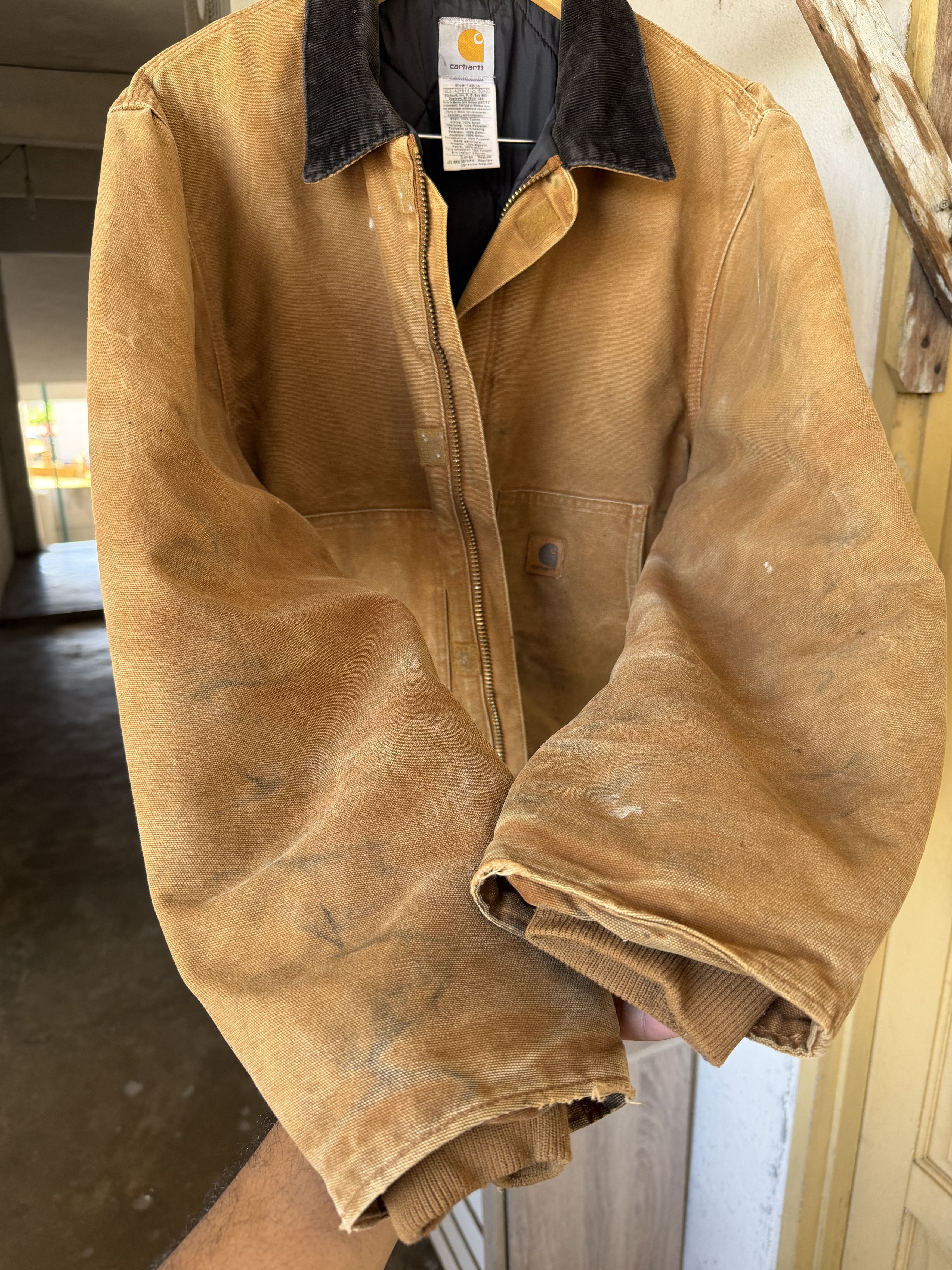 Carhartt Vintage Carhartt Distressed Detroit Zipper Jacket Size US L / EU 52-54 / 3 - 16 Thumbnail