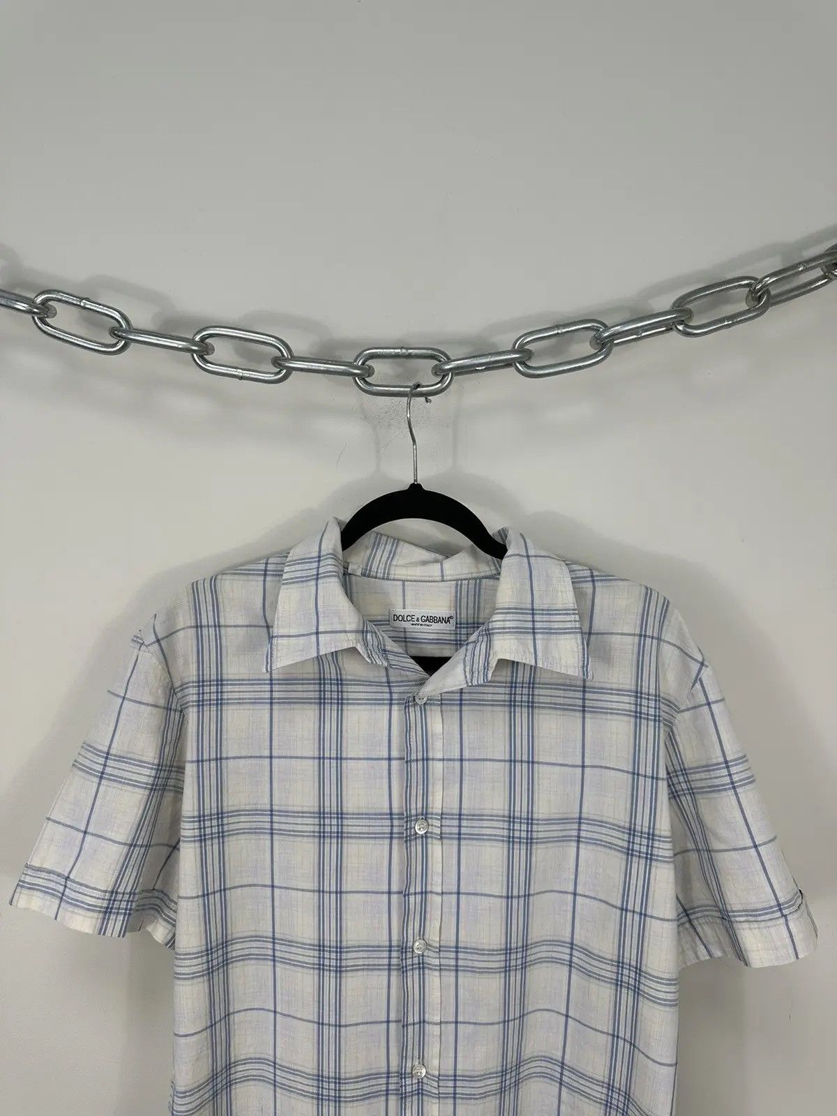 Dolce & Gabbana × Vintage Vintage Dolce & Gabbana Men's Checkered Short Sleeve Shirt Size US L / EU 52-54 / 3 - 2 Thumbnail