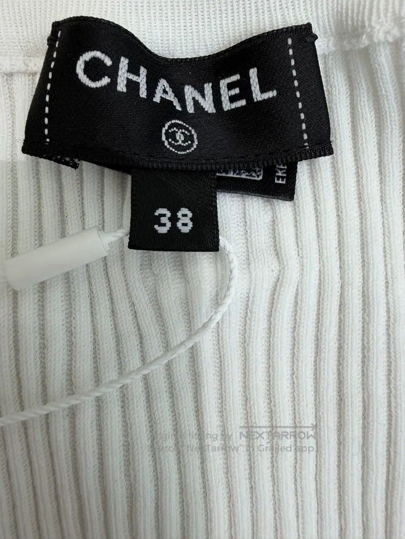 Chanel Chanel White love knitted suspender vest Size XS / US 0-2 / IT 36-38 - 6 Thumbnail