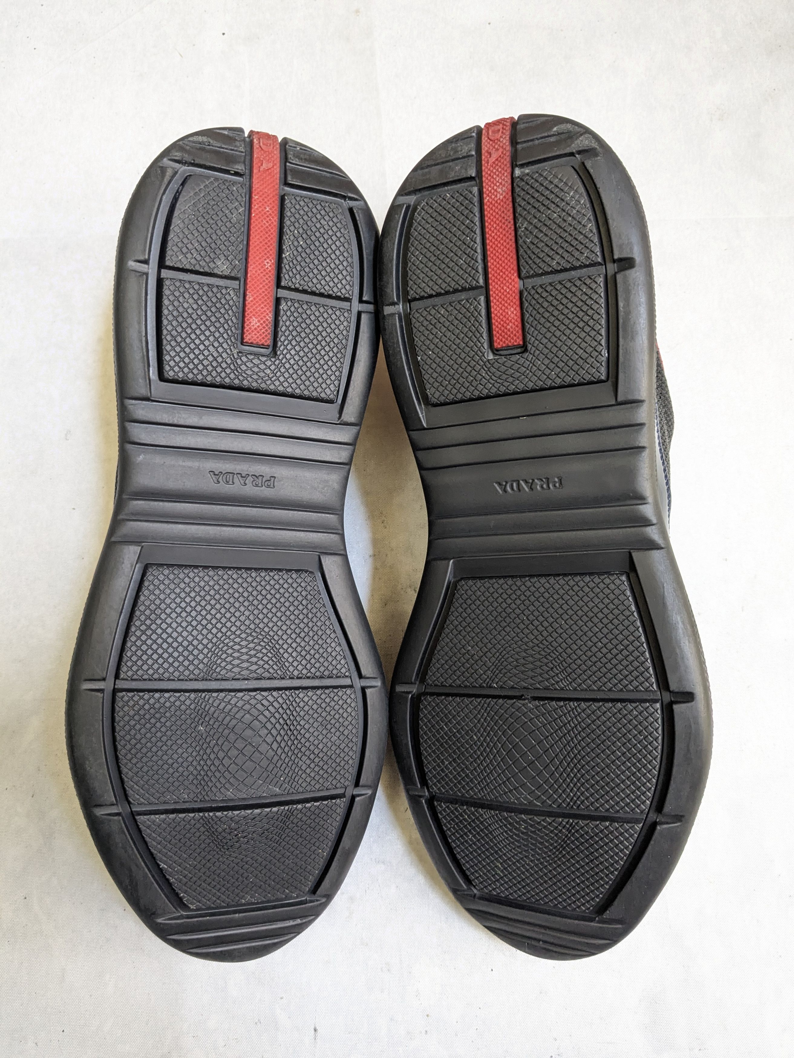 Prada Prada America's Cup Sneakers Navy Blue Black 10 Red Low Size US 10 / EU 43 - 14 Thumbnail