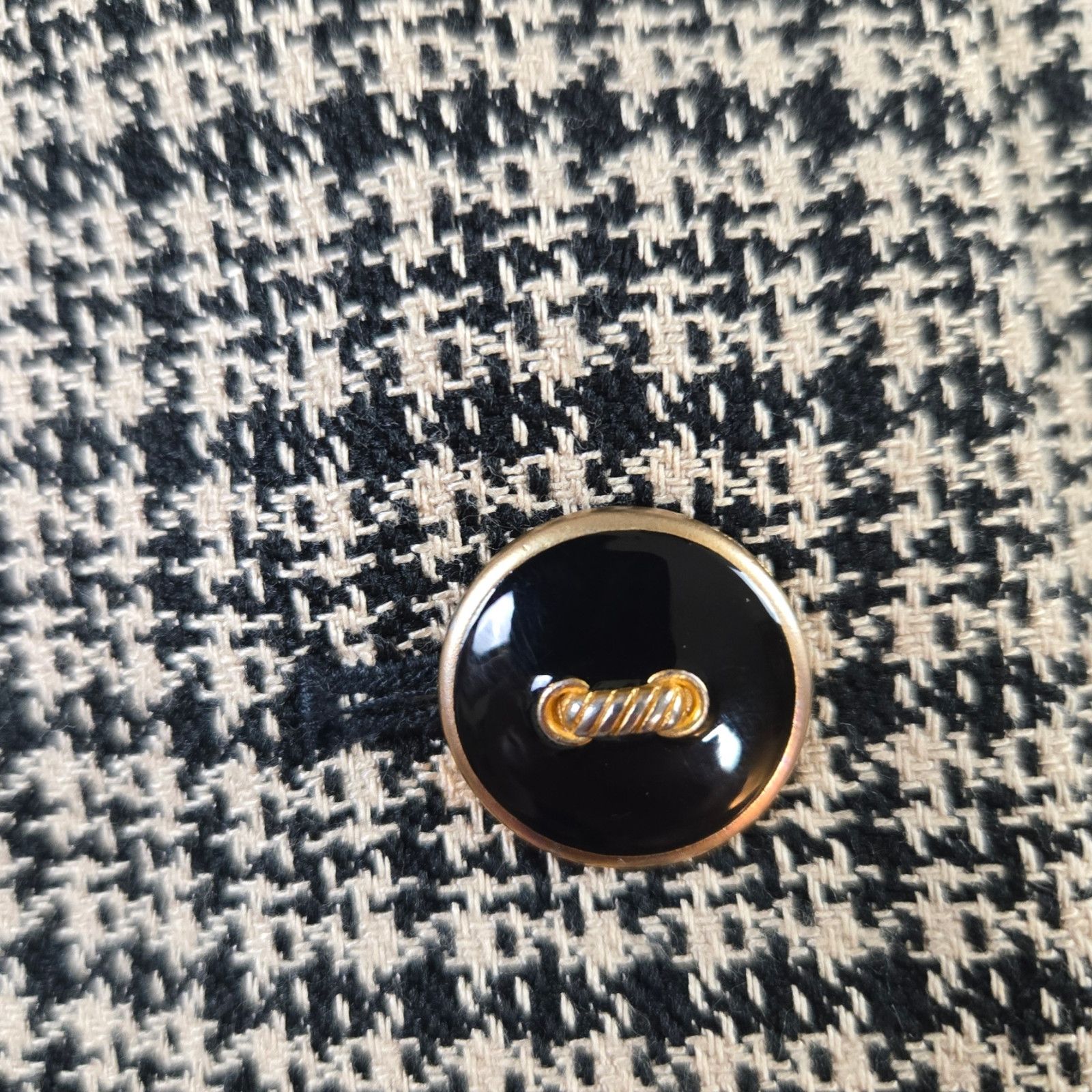 Vintage Vintage Houndstooth Tweed Blazer Jacket Size 12 Size XL / US 12-14 / IT 48-50 - 5 Thumbnail