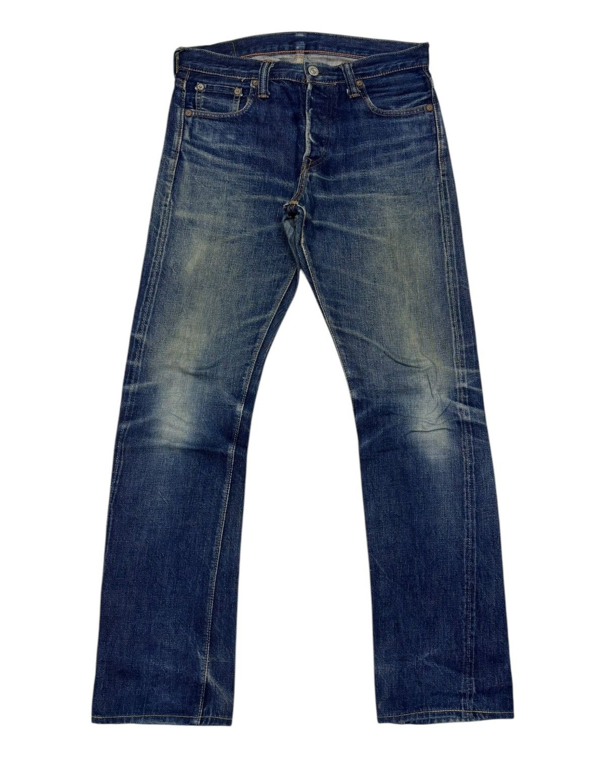 Full Count & Co. 🔥FULL COUNT SELVEDGE BLUE DISTRESSED DENIM JEANS Size US 30 / EU 46 - 10 Thumbnail