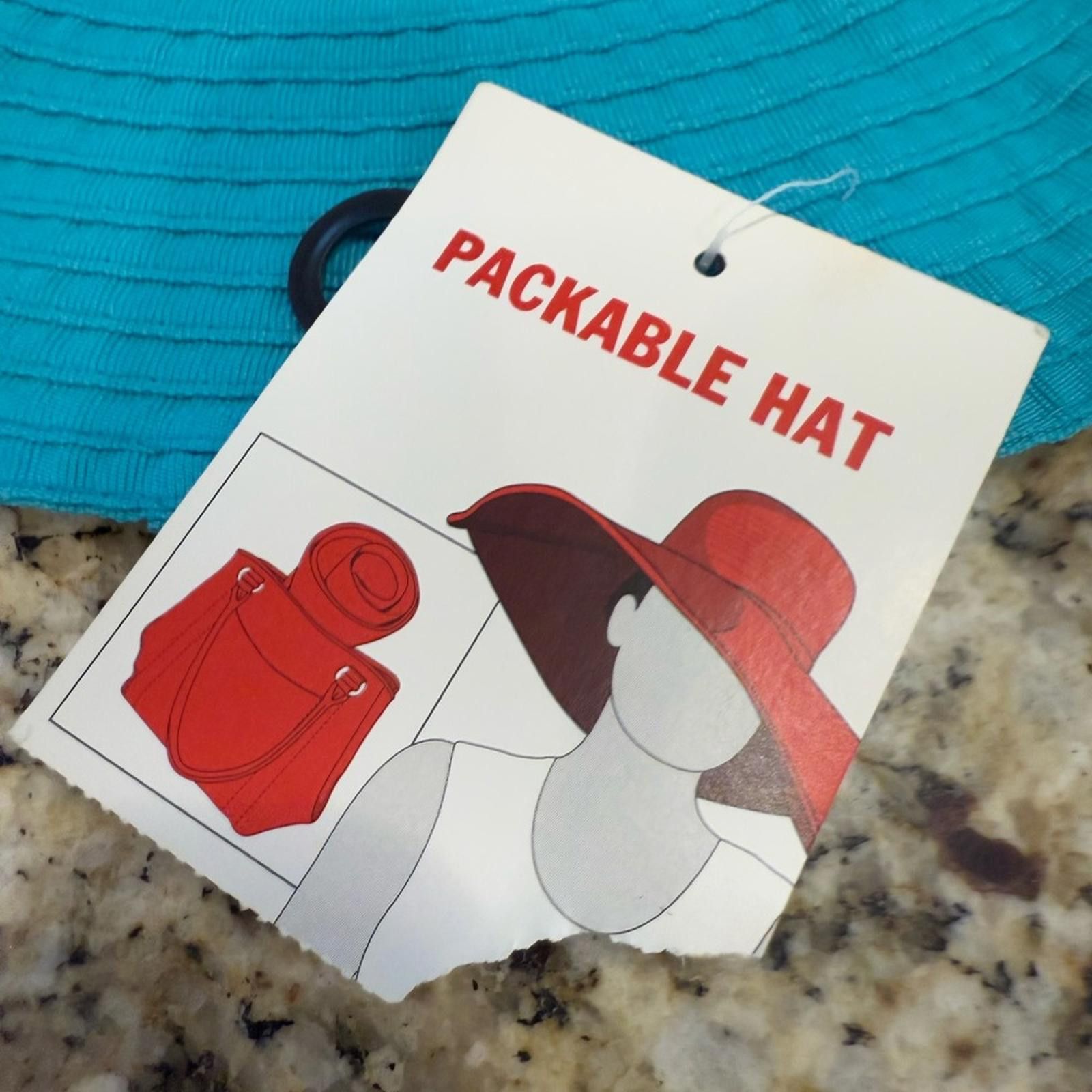 Other Beach Hat Set Floppy Hat ‘Hello Sunshine’ text packable hat Size ONE SIZE - 9 Thumbnail