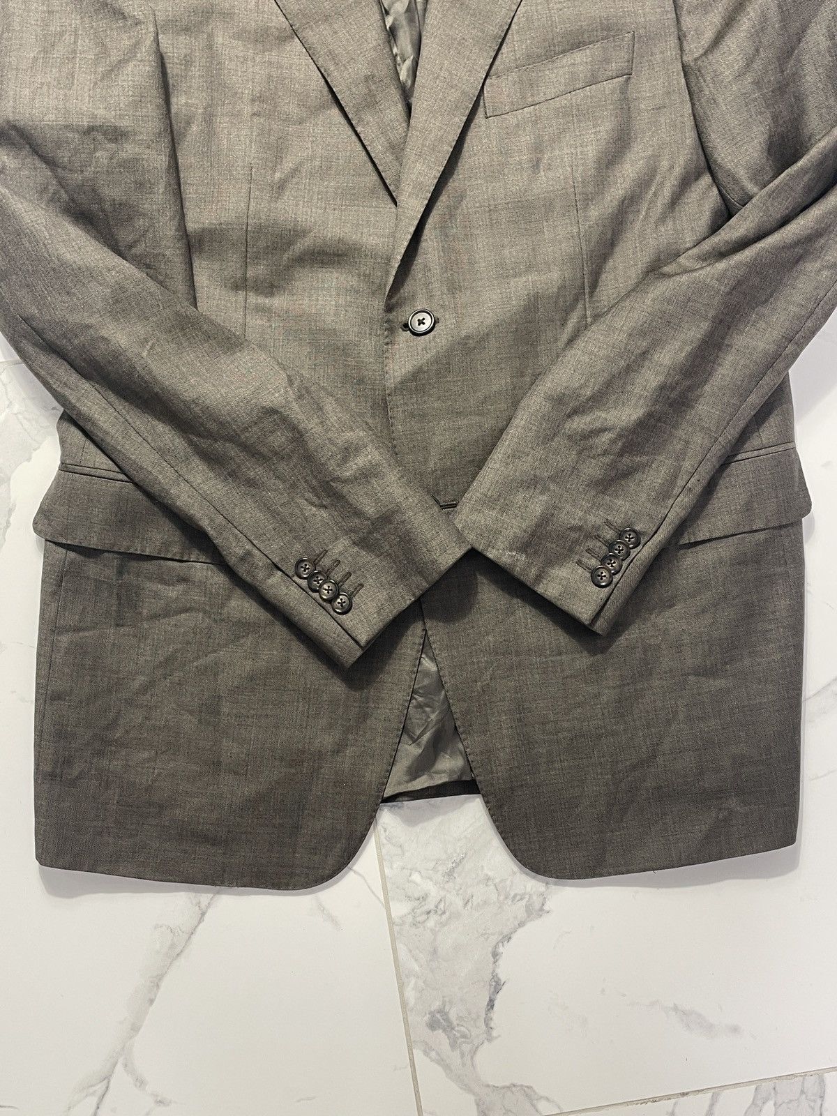 Corneliani Brown Suit Size L Super 110s Extrafine Merinos