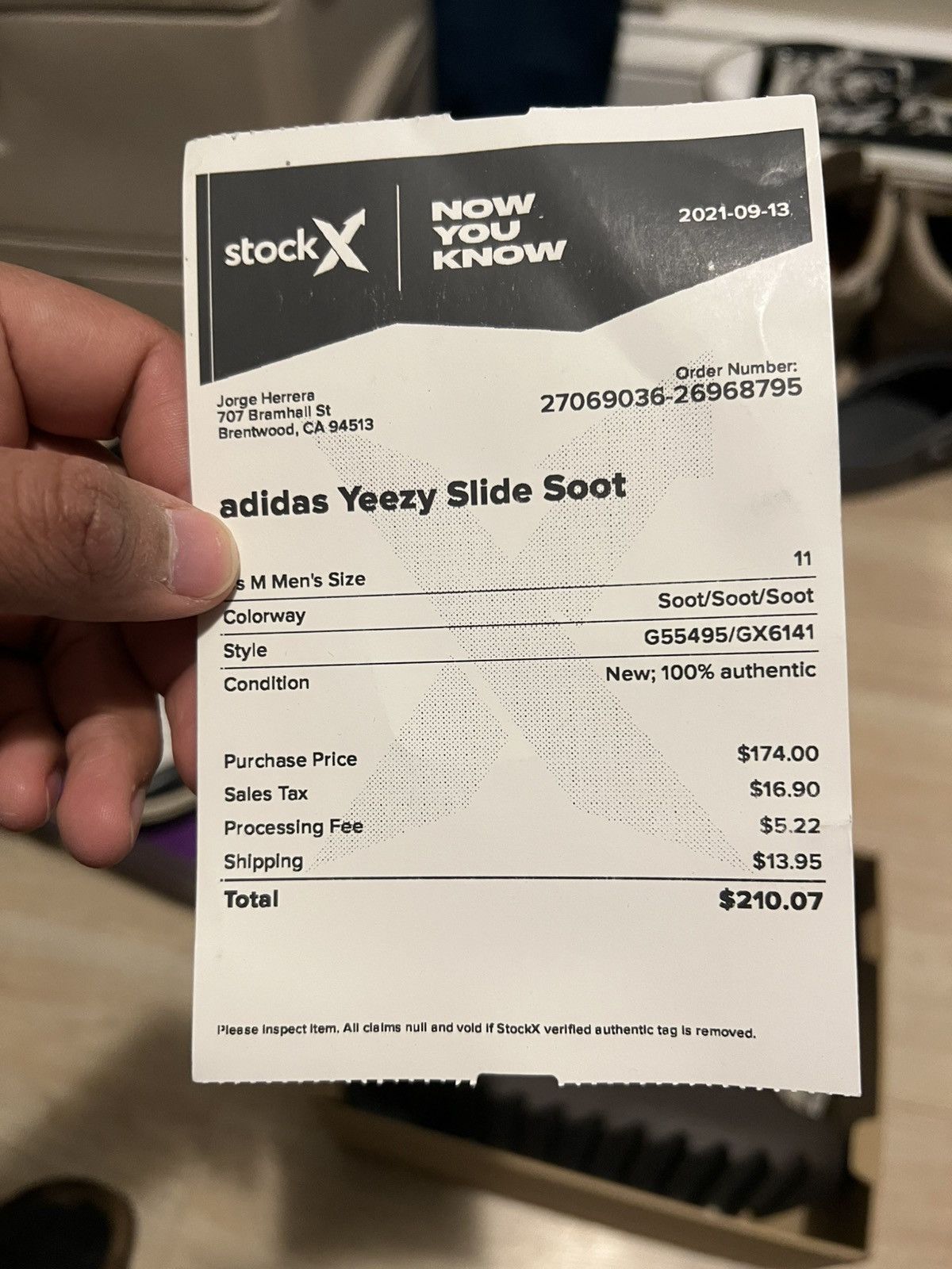 Yeezy yezzy slides Size US 11 / EU 44 - 4 Thumbnail