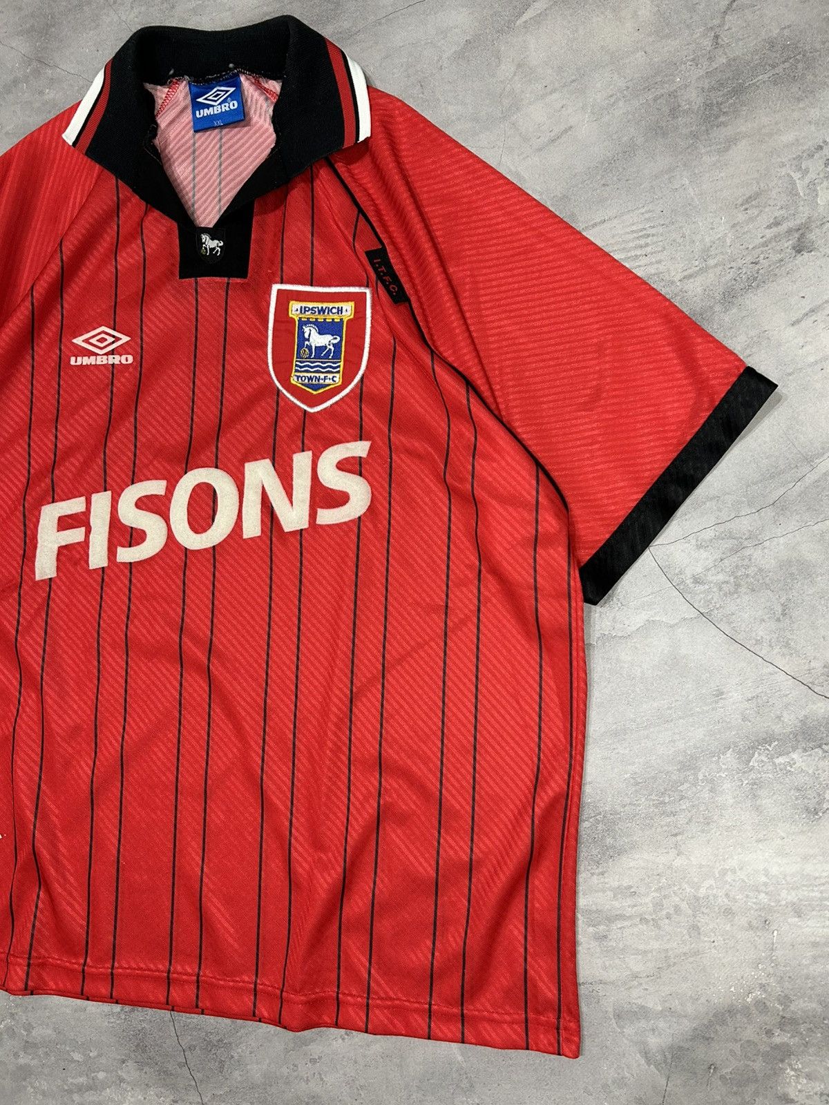 Umbro Ipswich Town Soccer Jersey Umbro Football Shirt RARE 1993/95 Size US XXL / EU 58 / 5 - 2 Thumbnail