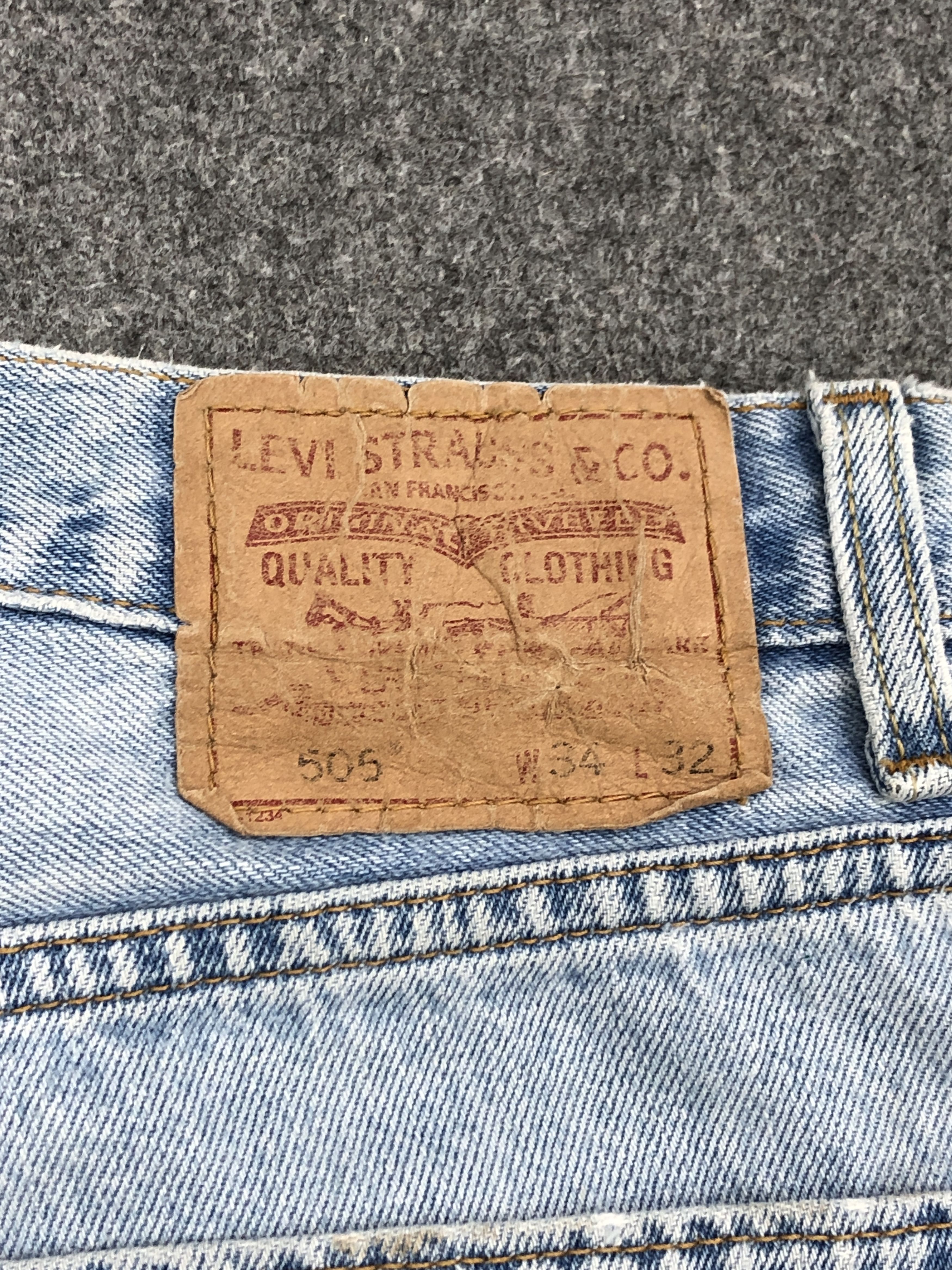 Levi's × Vintage Dirty Vintage Levis 505 Light Wash Jeans DP2308 Size US 33 - 5 Thumbnail