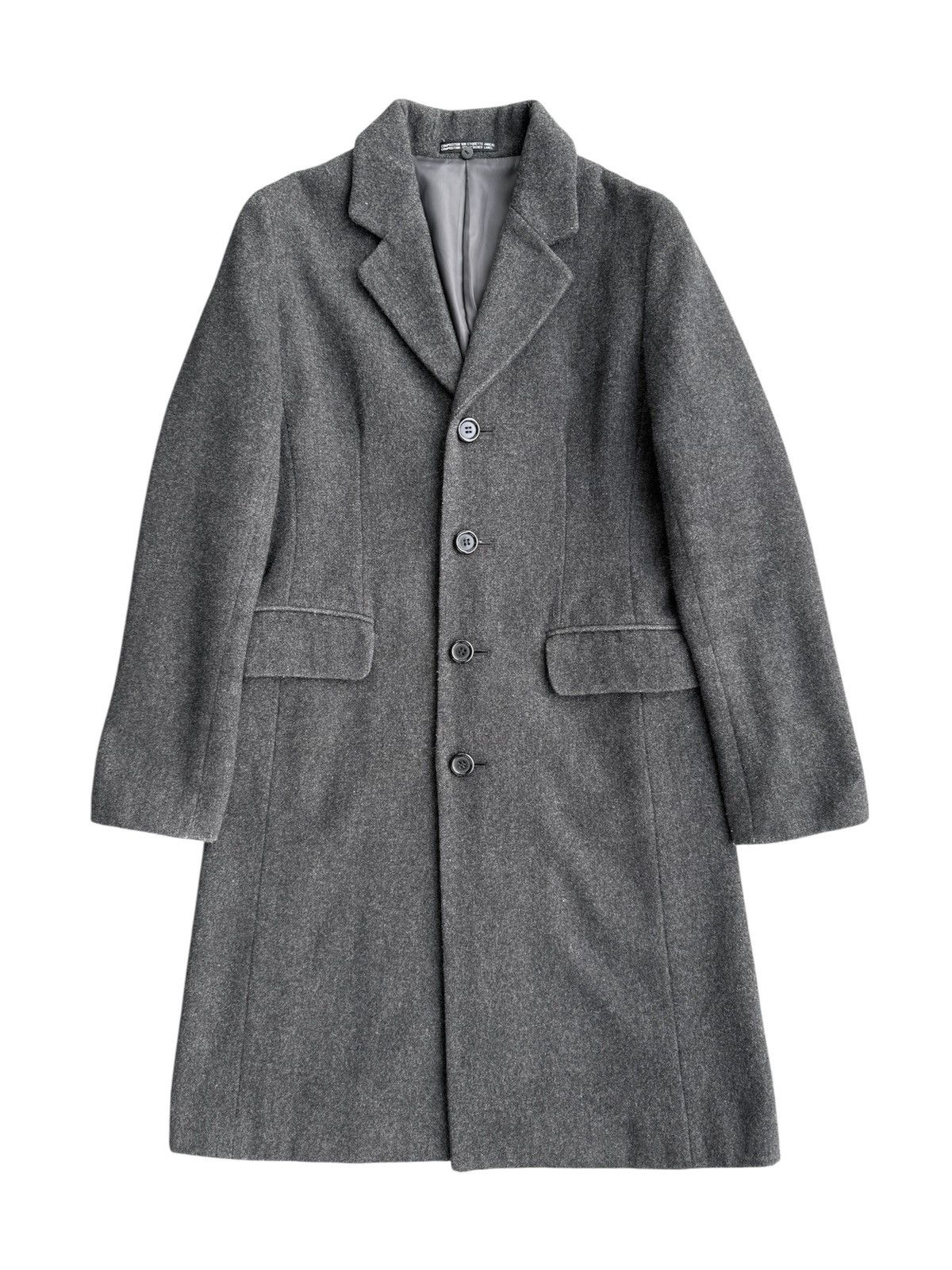 Yohji Yamamoto INÉD by Yohji Yamamoto Salt & Pepper Wool Long Coat Size US S / EU 44-46 / 1 - 1 Thumbnail