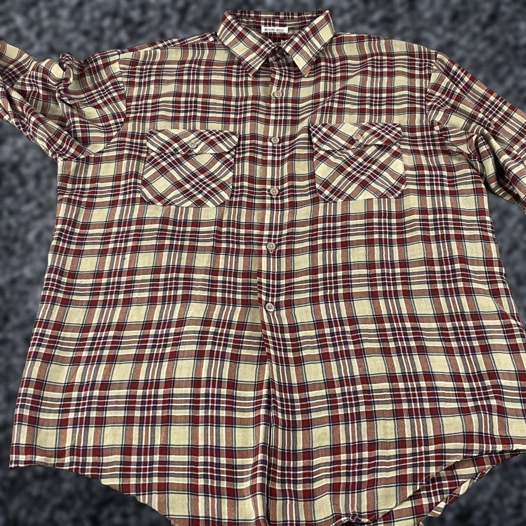 Vintage VINTAGE Big Mac Western Shirt Men XL Plaid Lightweight Cowboy Rancher 70s T433 Size US XL / EU 56 / 4 - 1 Thumbnail