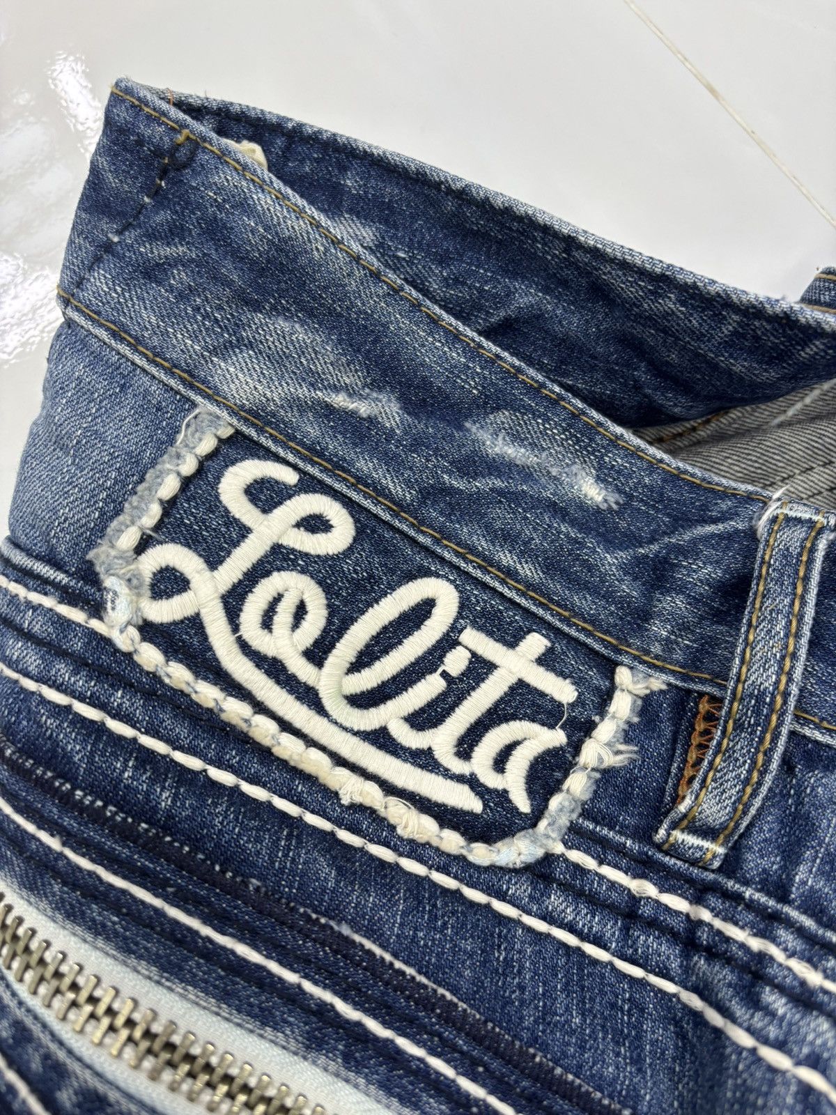 Kapital 💥LOLITA YOSHITOMO NARA DISTRESSED DENIM JEANS Size US 31 - 10 Thumbnail