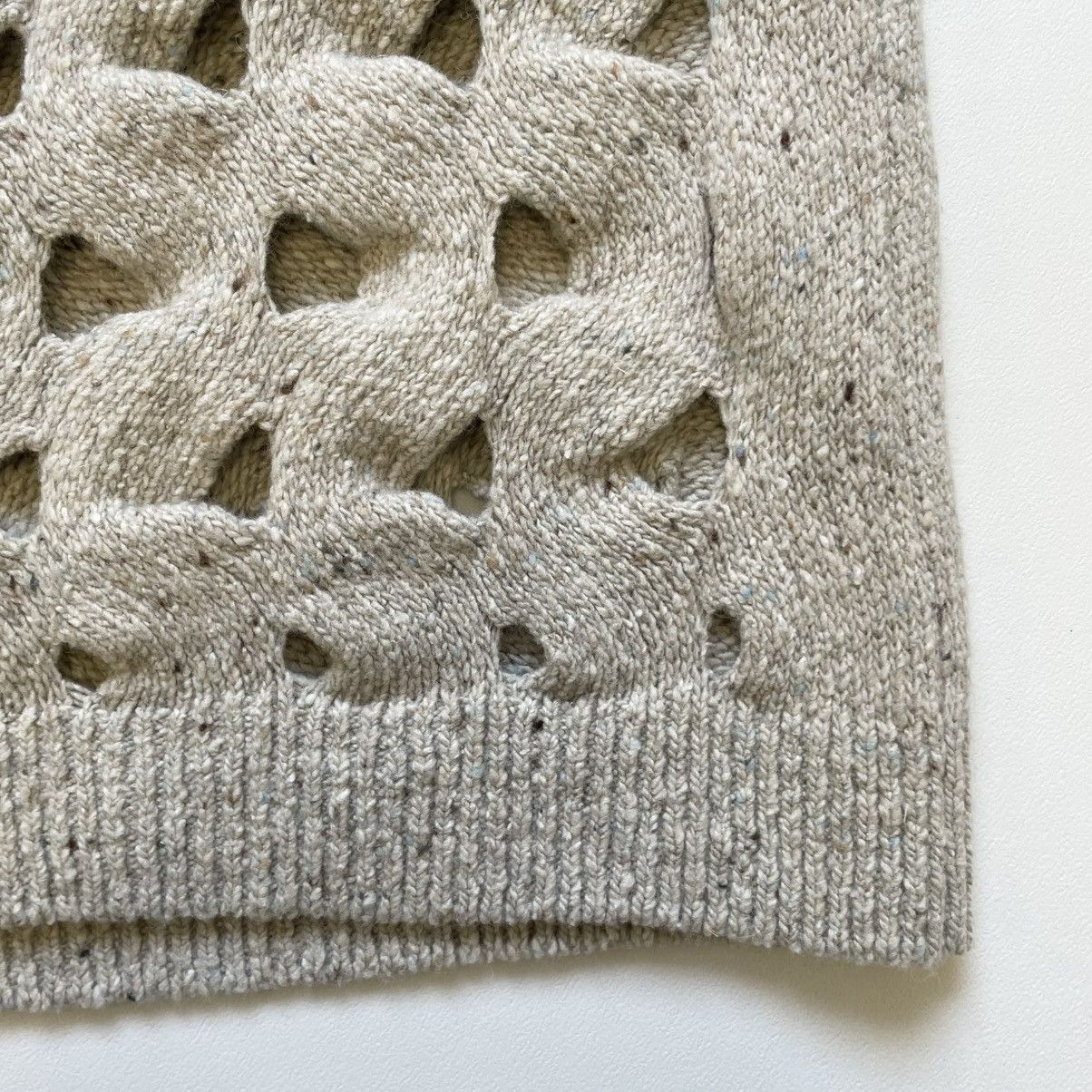 Issey Miyake Cream Cut Out Wool ‘Nest Knit’ Size US M / EU 48-50 / 2 - 14 Thumbnail