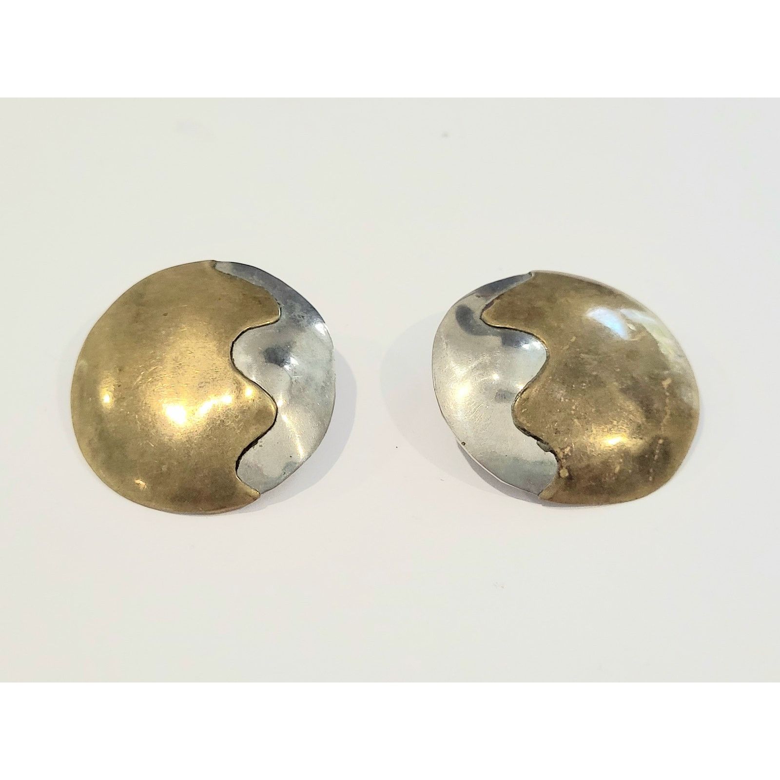 & Other Stories Artisan Hand-Crafted 2-Tone Mixed Metal Pierced Earrings Size ONE SIZE - 1 Thumbnail