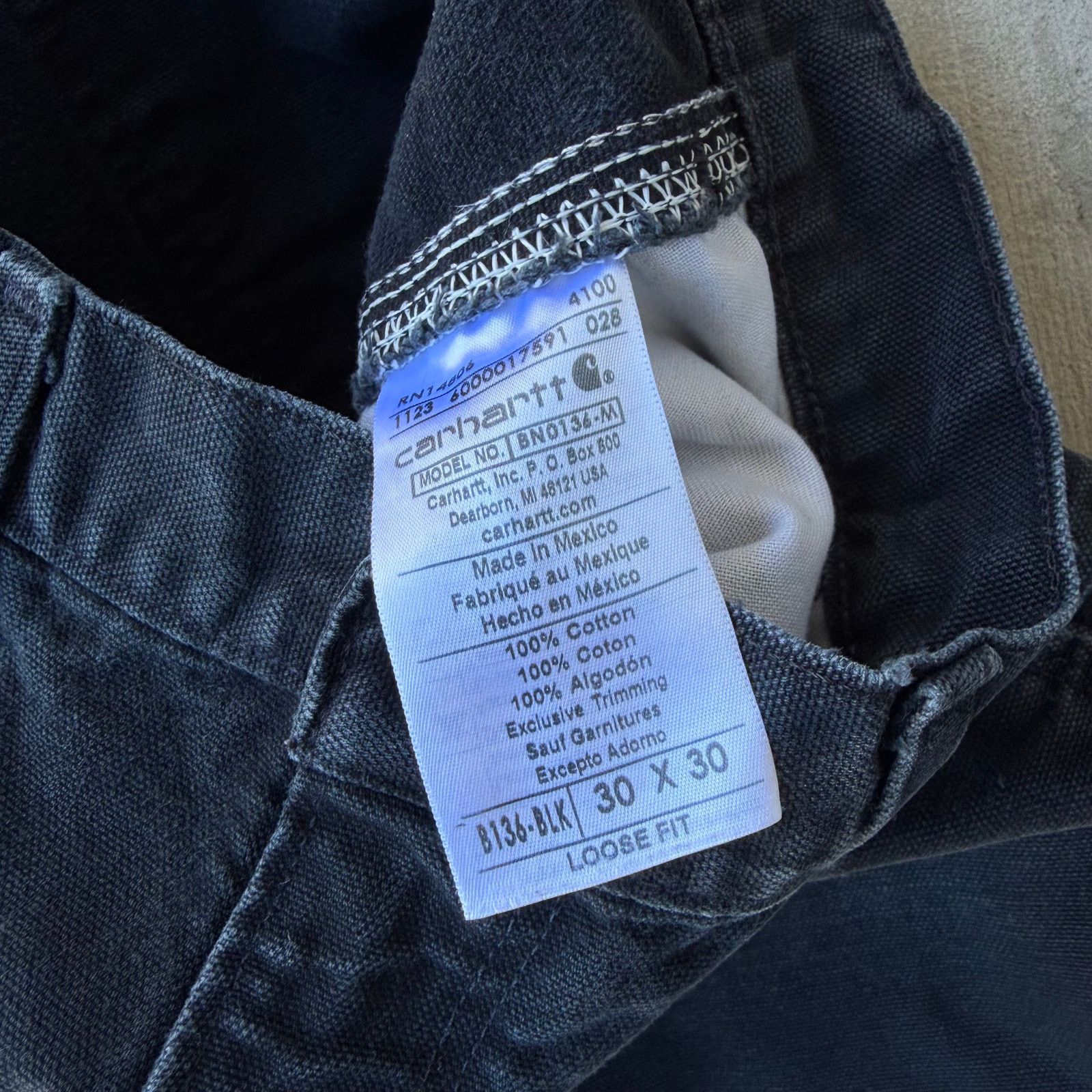 Carhartt × Vintage Carhartt black double knee work wear carpenter pants Size US 28 / EU 44 - 4 Thumbnail