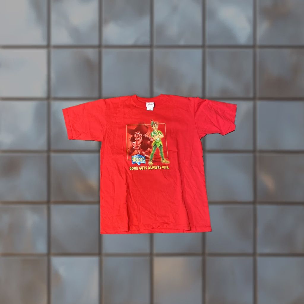 Disney VINTAGE Disney Captain Hook T-shirt Mens L Red Disney Shirt 90s Cartoon Peter Pan Hook Navy? Size US L / EU 52-54 / 3 - 1 Thumbnail