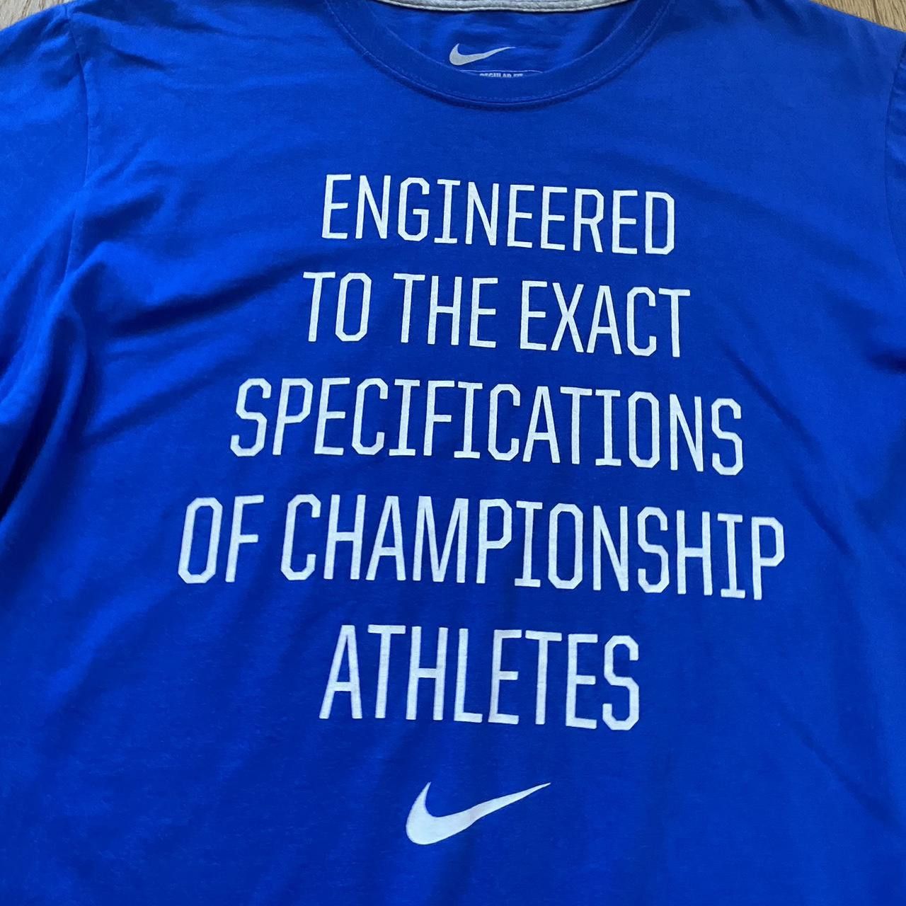 Nike Blue Nike streetwear t-shirt #NikeTee Big Print Athletes Size US M / EU 48-50 / 2 - 2 Thumbnail