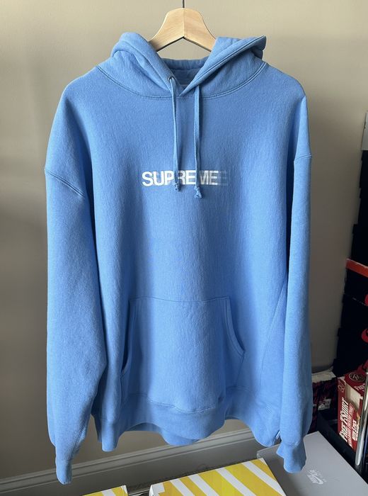 Supreme Supreme Motion Logo Hooded Sweatshirt Light Blue SS23 Sz