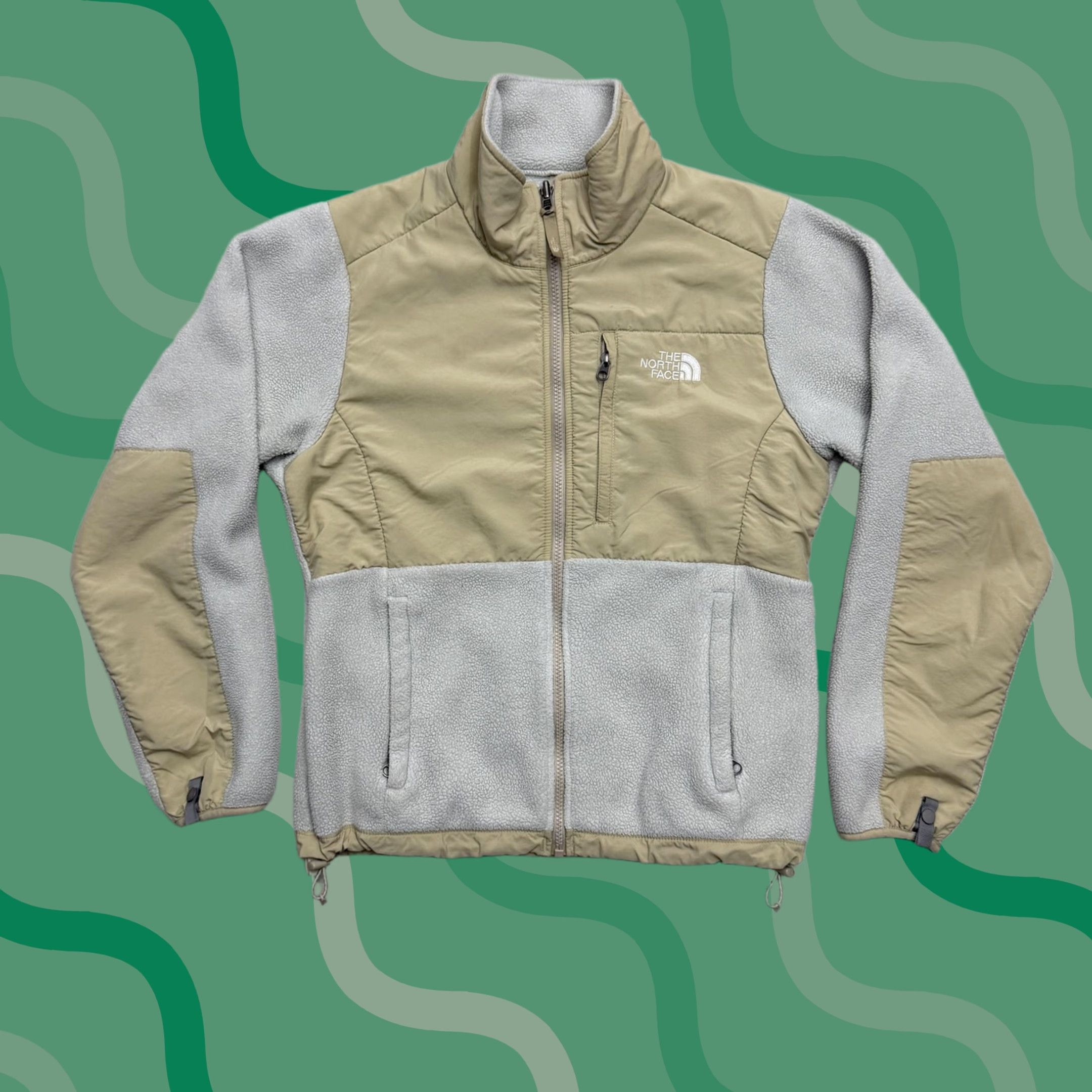 The North Face VINTAGE? No. The North Face Jacket Womens Small Gray Tan Polartec Fleece Full Zip Coat Warm Size S / US 4 / IT 40 - 1 Thumbnail