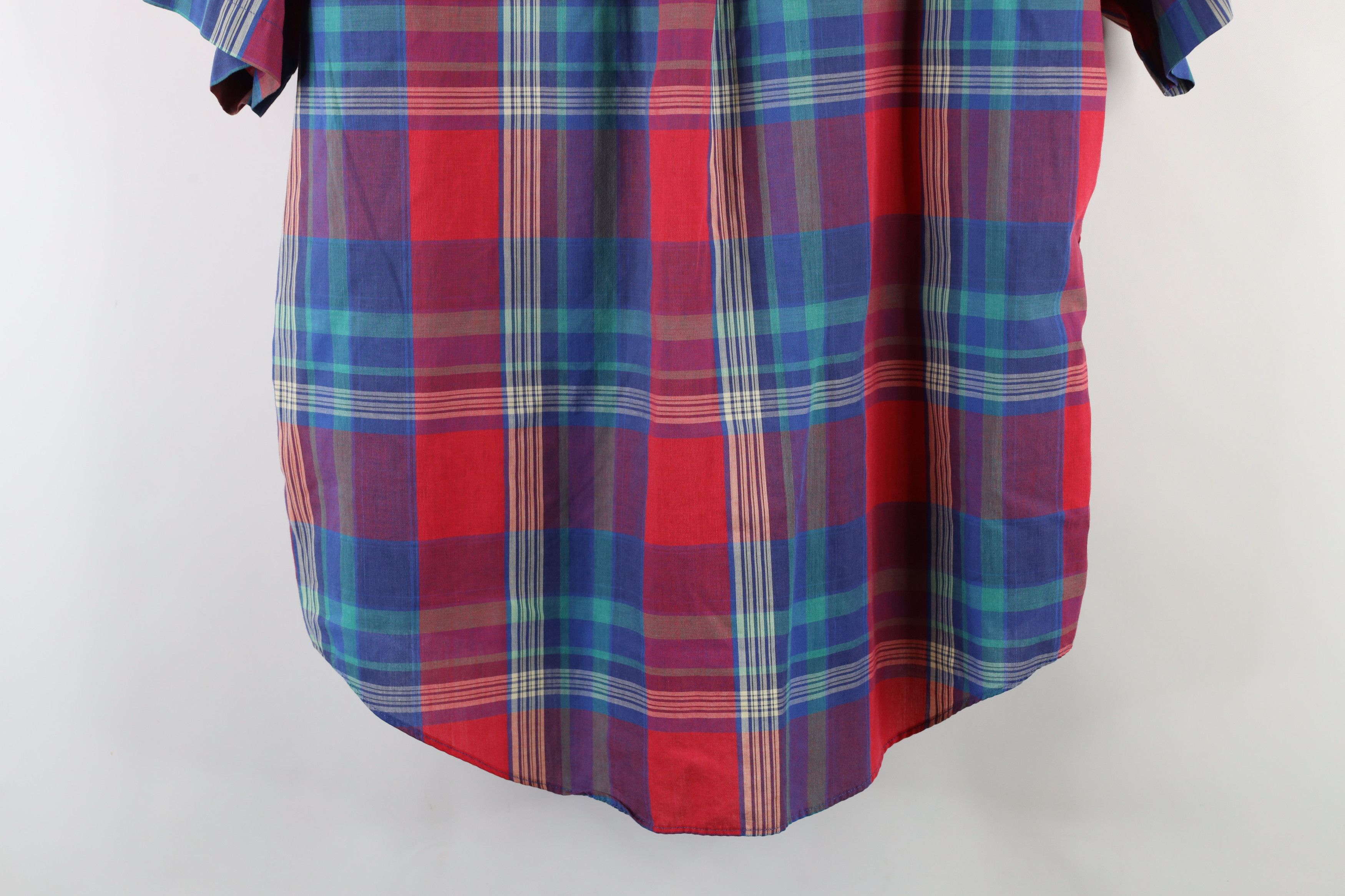 Vintage Vintage 90s Streetwear Short Sleeve Button Down Shirt Plaid Size US L / EU 52-54 / 3 - 14 Thumbnail