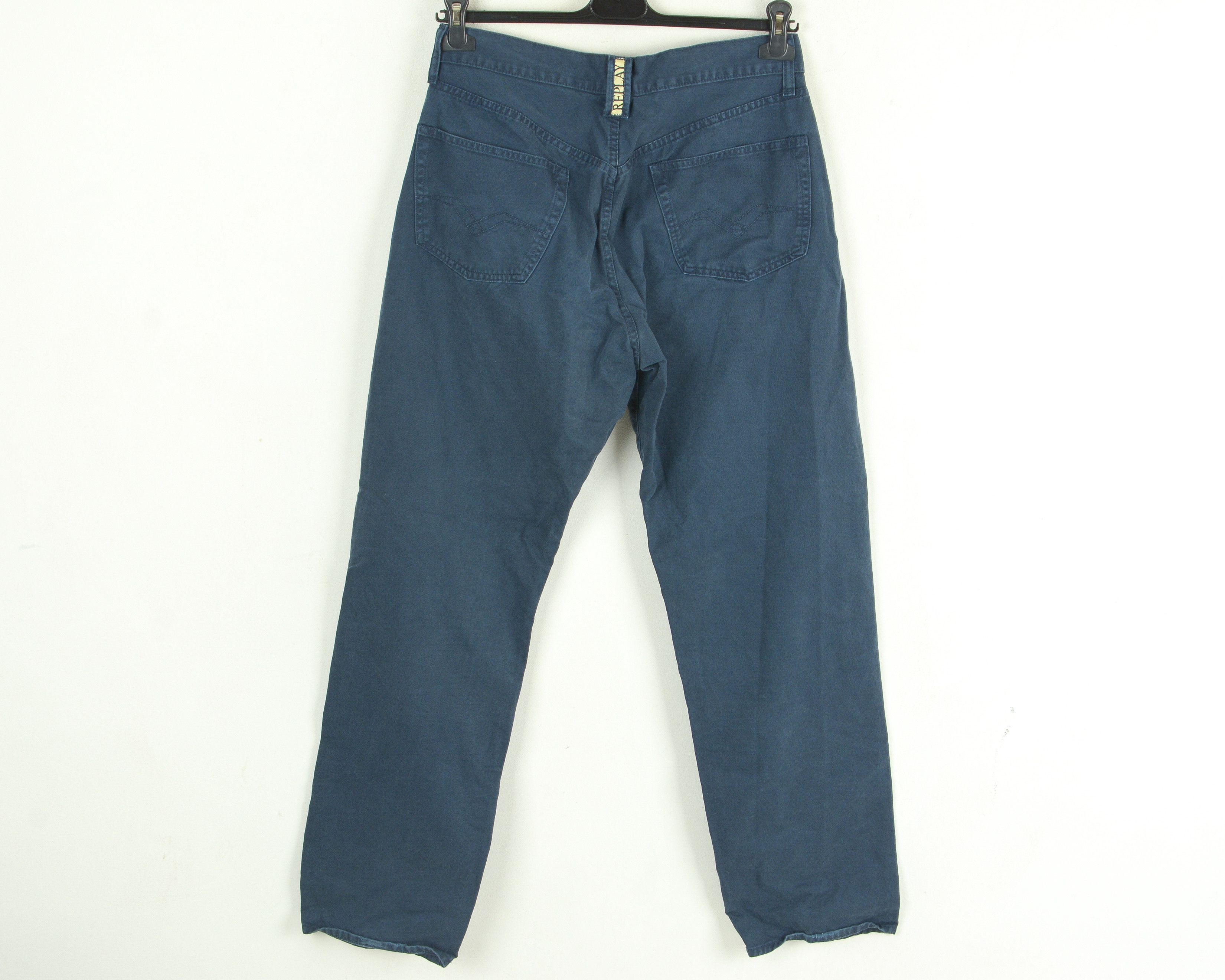 Replay W34 L34 Regular Straight Leg Pants Made in Italy Casual Size US 34 / EU 50 - 3 Thumbnail