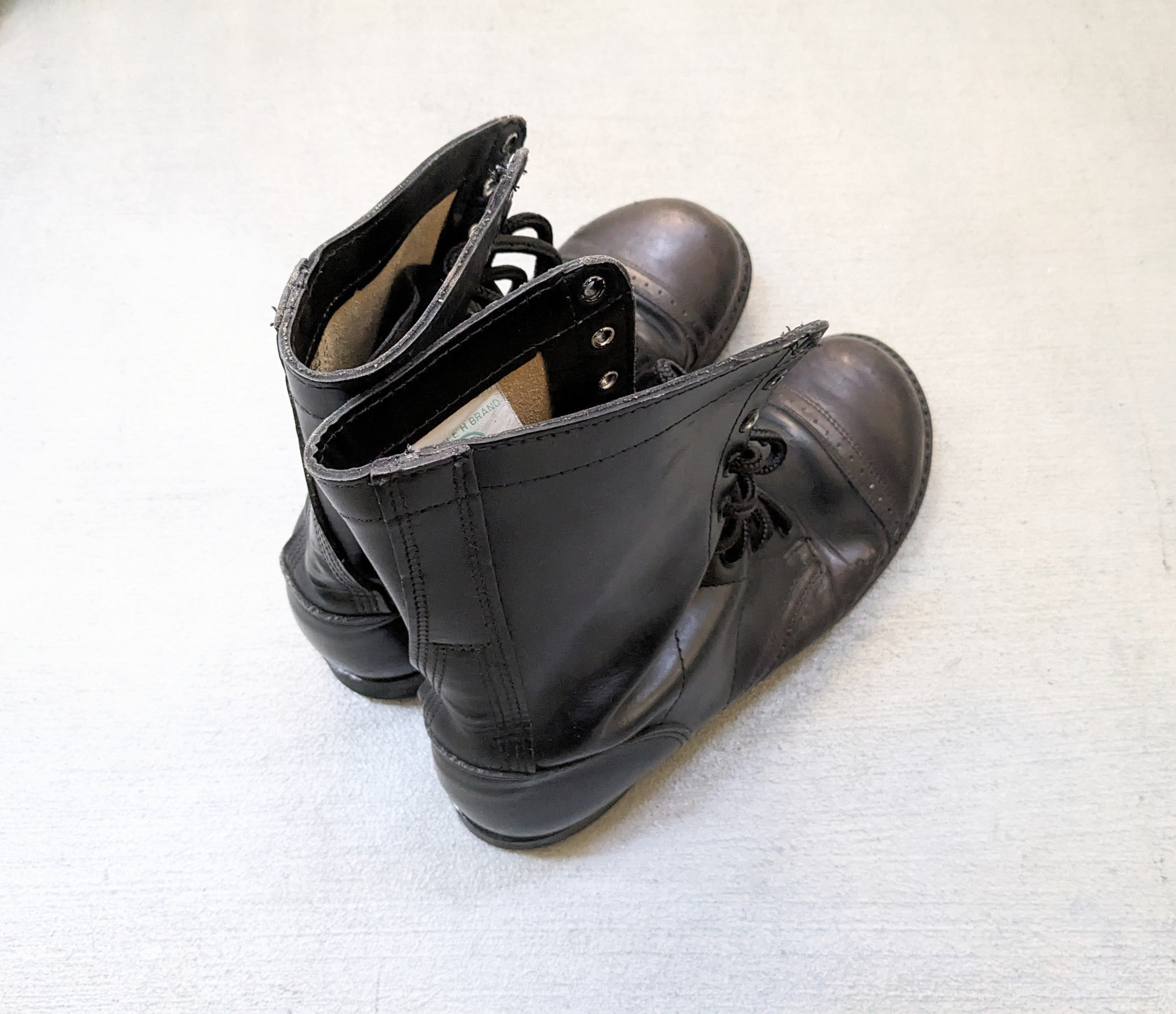 Vintage Vintage Combat Boots Black 8.5 Leather Biker Chunky Rubber Size US 8.5 / EU 41-42 - 12 Thumbnail