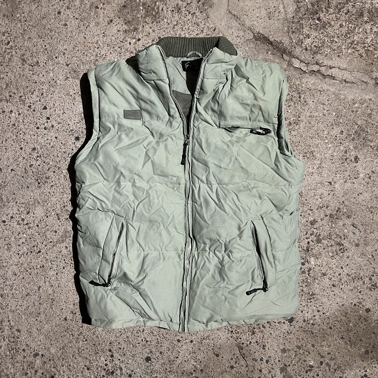 Gap × Vintage Olive Green Puffer Fila Vest Goose Down Size US L / EU 52-54 / 3 - 1 Thumbnail