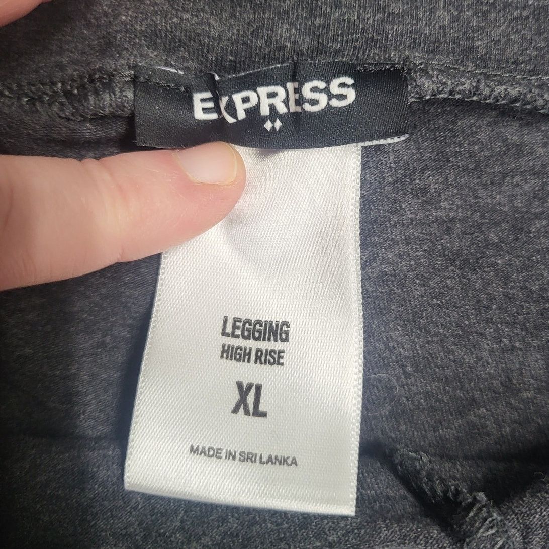 Express Express Dark Gray High Rise Leggings - XL Size 34" / US 12 / IT 48 - 3 Thumbnail
