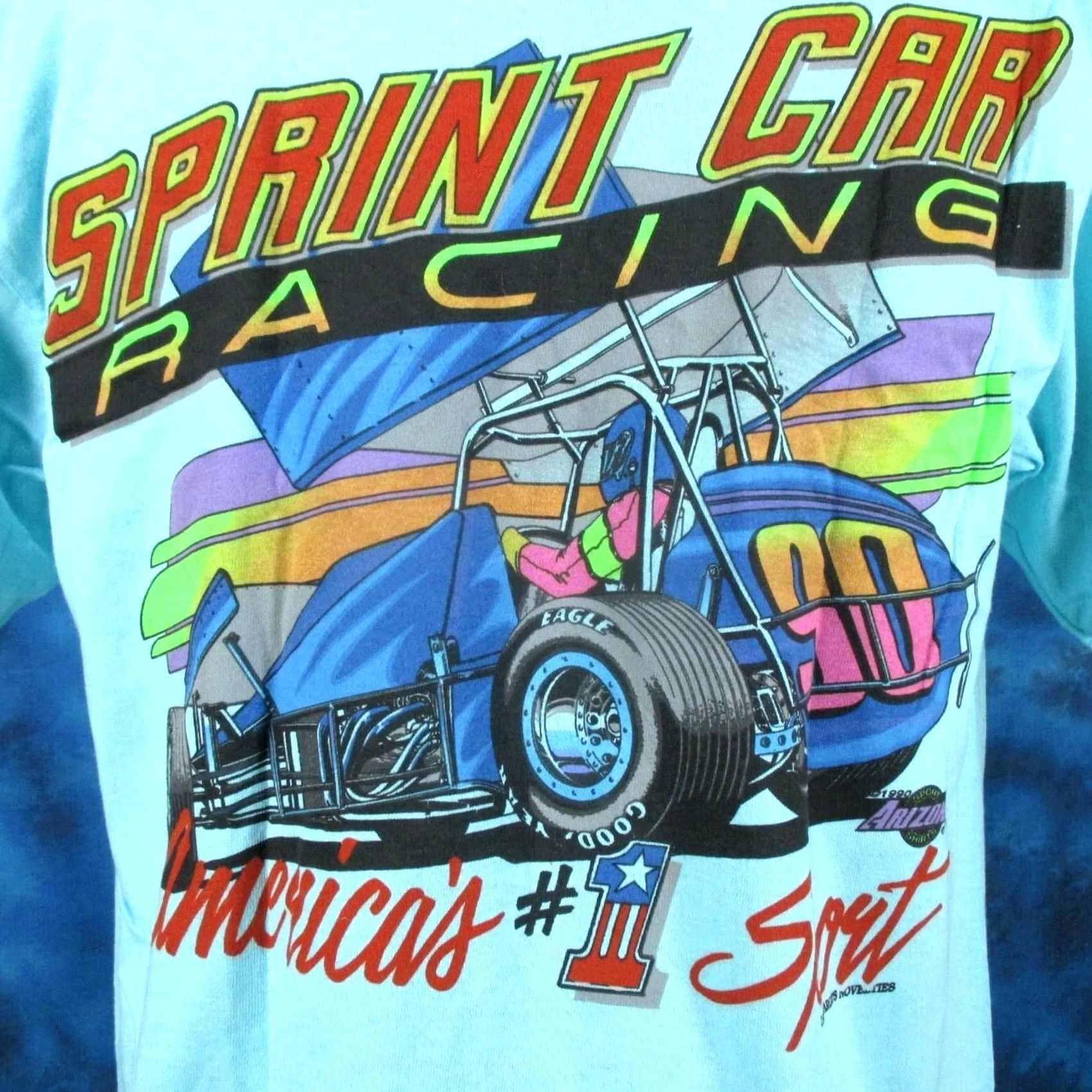 Vintage vtg SPRINT CAR RACING MUD SWEAT & GEARS T-Shirt XS blue 80s 90s Nike? Size US XS / EU 42 / 0 - 4 Thumbnail