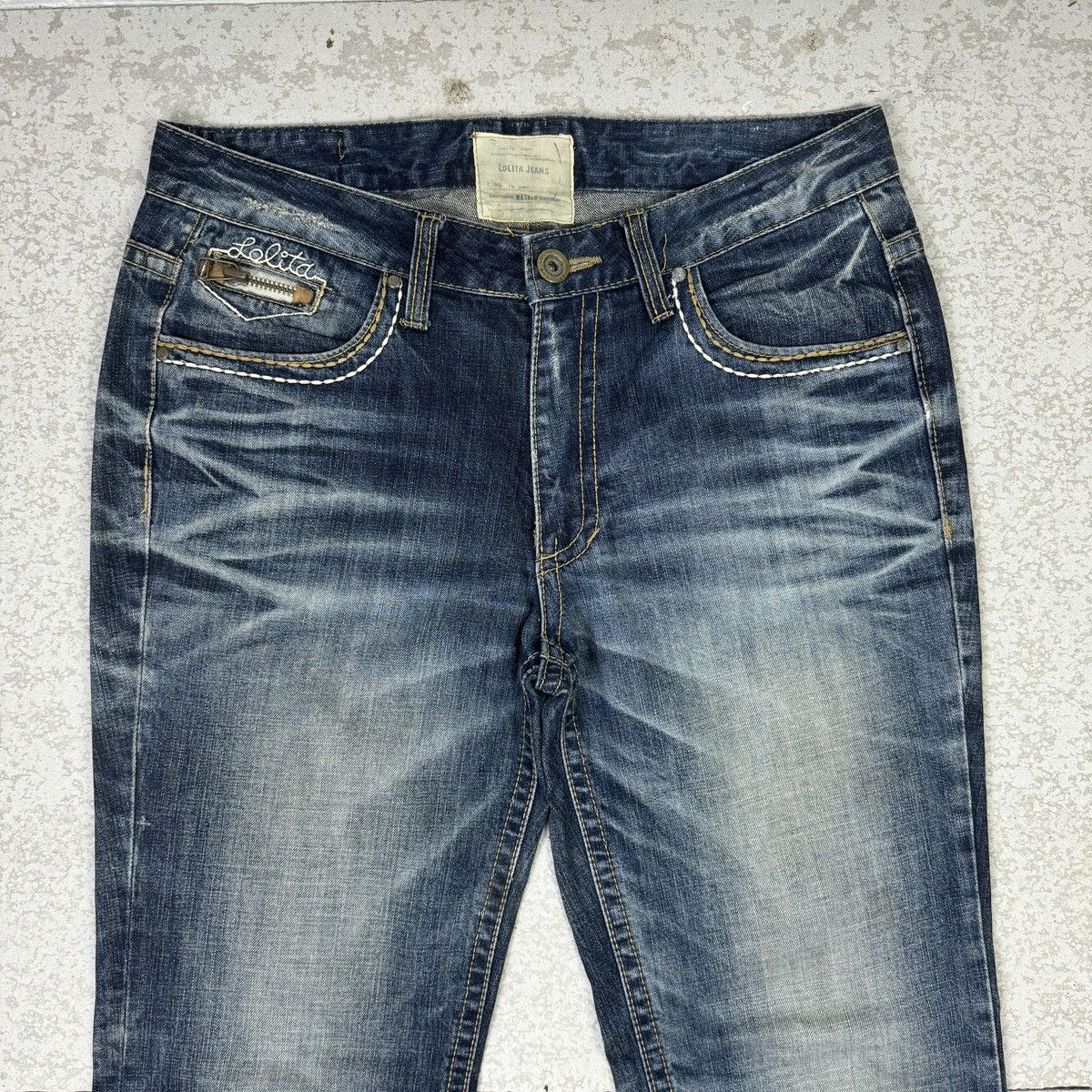 If Six Was Nine Distressed - 2000s Lolita Washed Blue Jeans Size US 36 / EU 52 - 3 Thumbnail