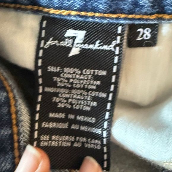 7 For All Mankind 7 For All Mankind Distressed Denim Mini Skirt Size 28 Size 28" / US 6 / IT 42 - 11 Thumbnail